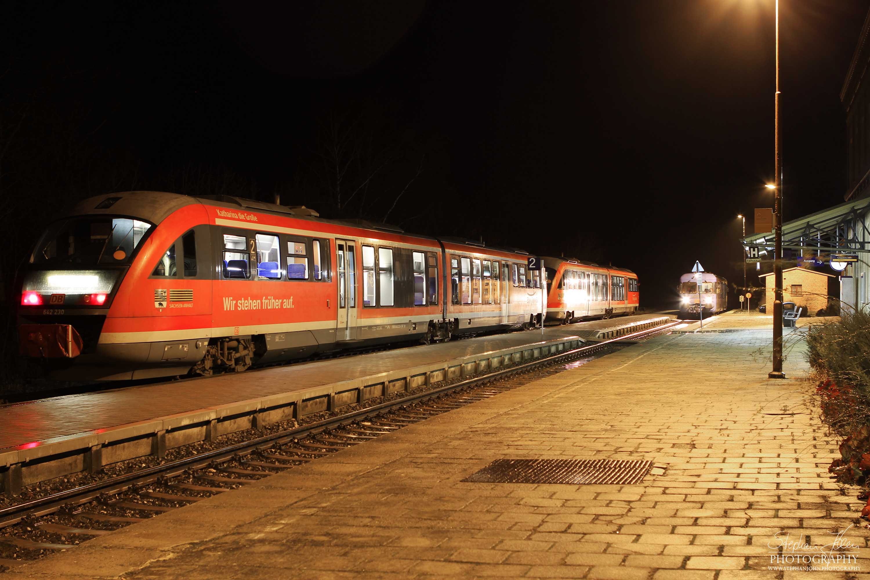 Die Wipperliese wartet in Klostermansfeld auf den Anschlusszug