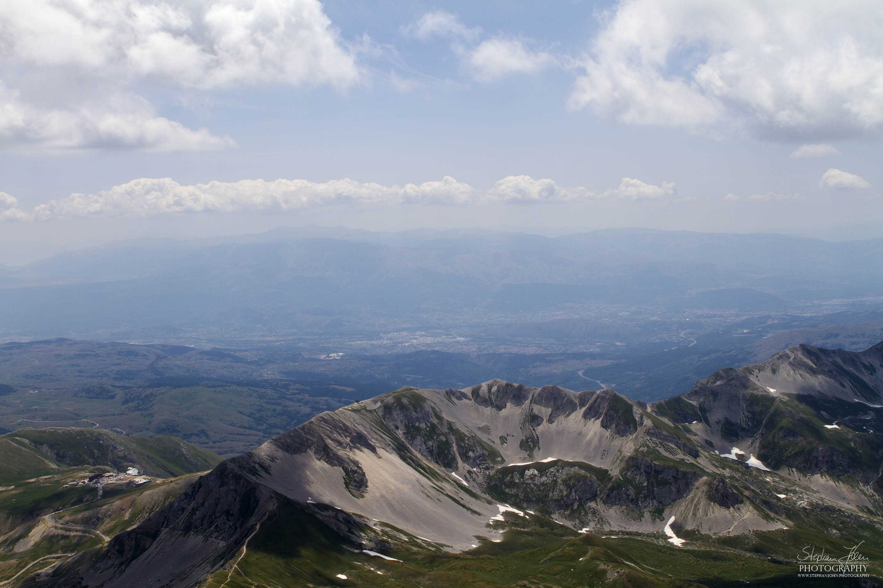 View from Gran Sasso in direction L'Aquila