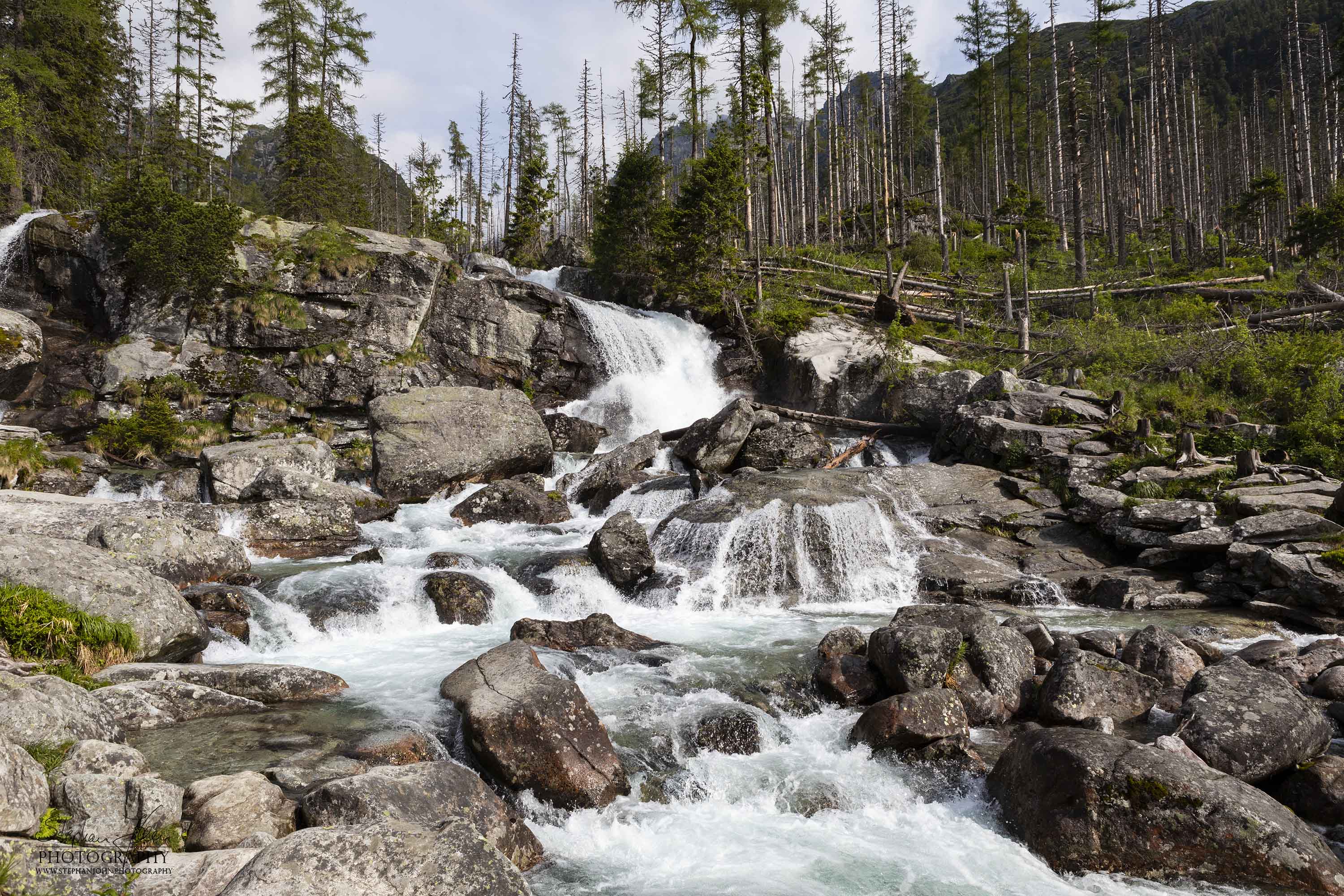 Wasserfall Vodopády Studeného potoka in der Hohen Tatra 