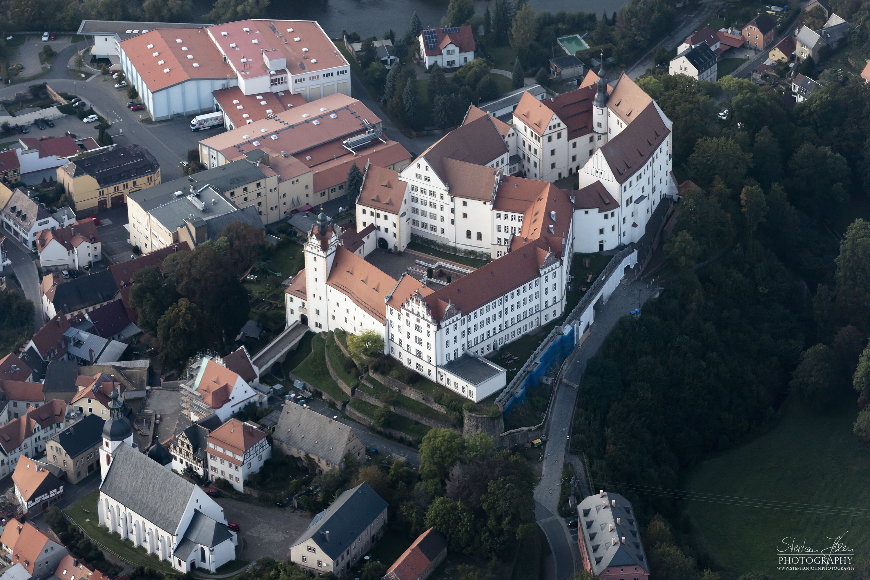 <p>Stadt und Schloss Colditz an der Zwickauer Mulde</p>