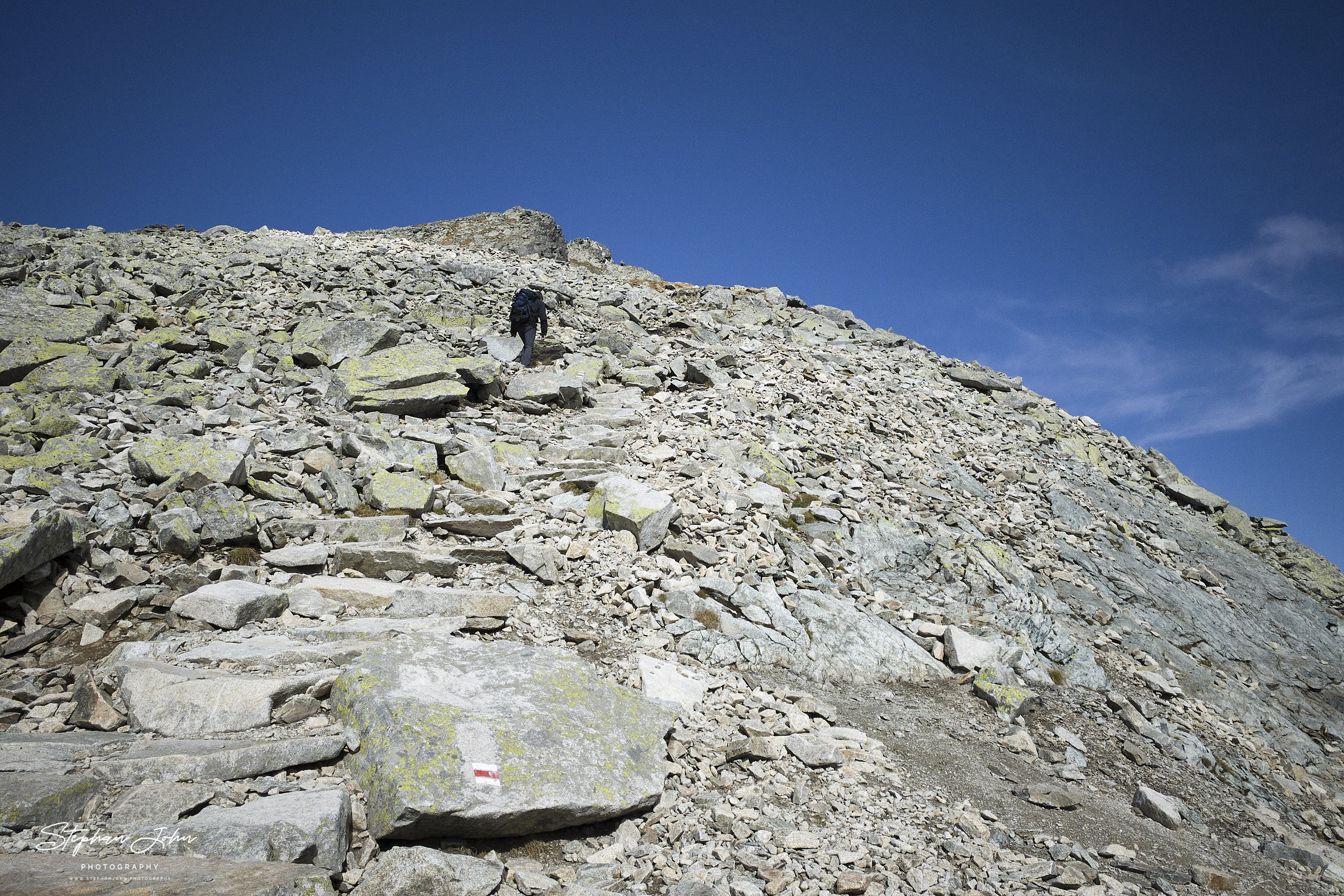 Weg auf den Gipfel des Rysy