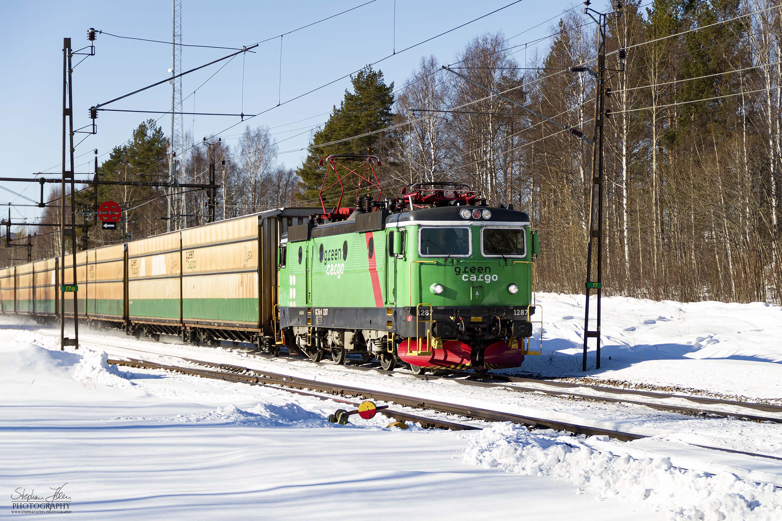 Güterzug von Green Cargo