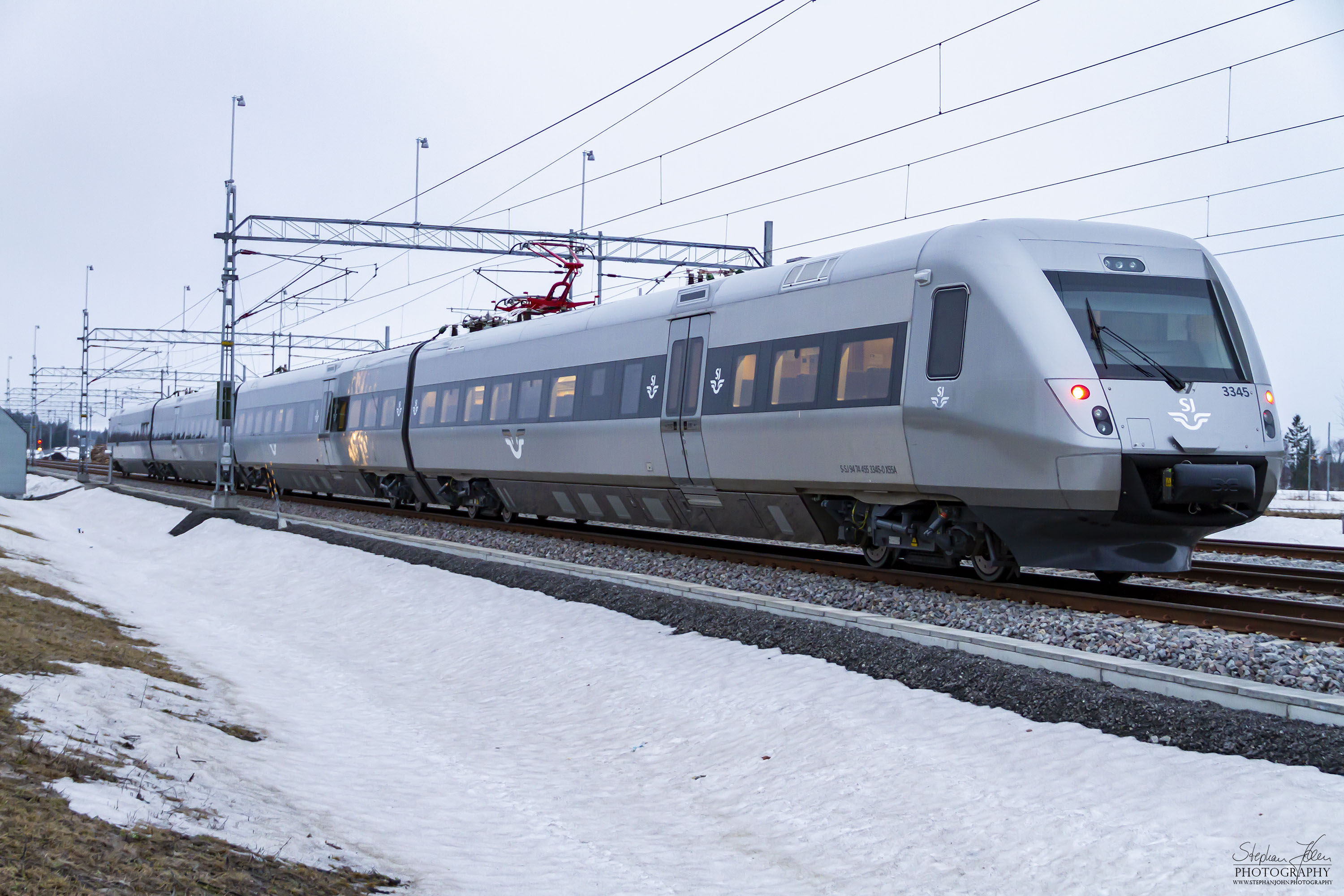 Bombardier Regina-Zug X55 der SJ auf der Botniabahn bei Gimmonäs