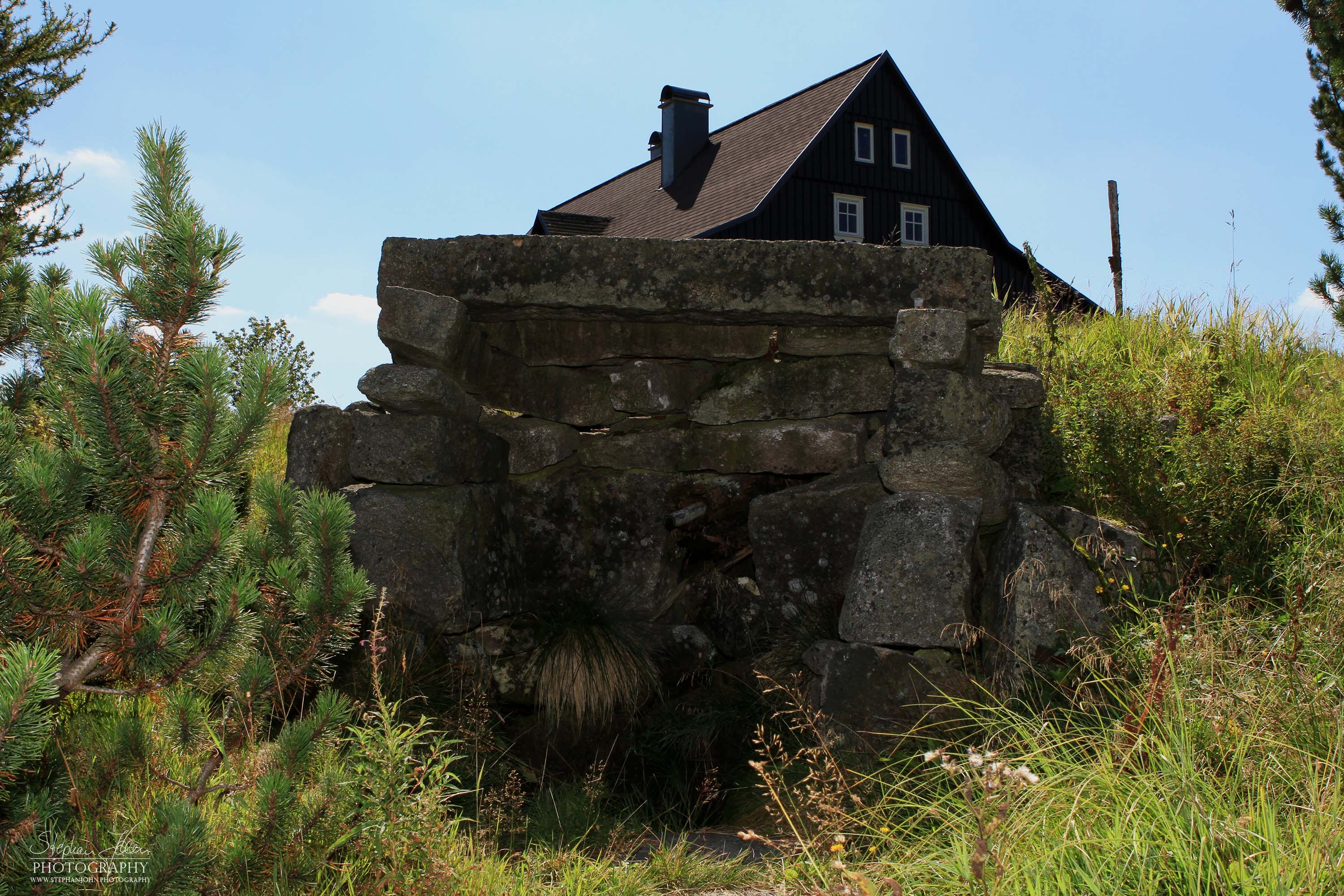 Dusche am Misthaus im Isergebirge