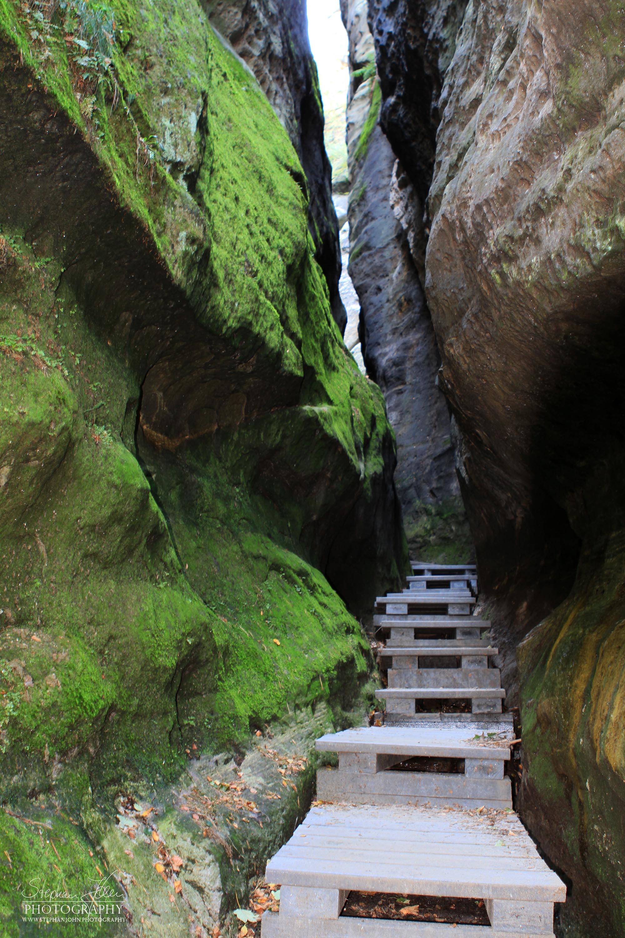 Schlucht mit dem Weg vom Kuhstall in Richtung Winterberg