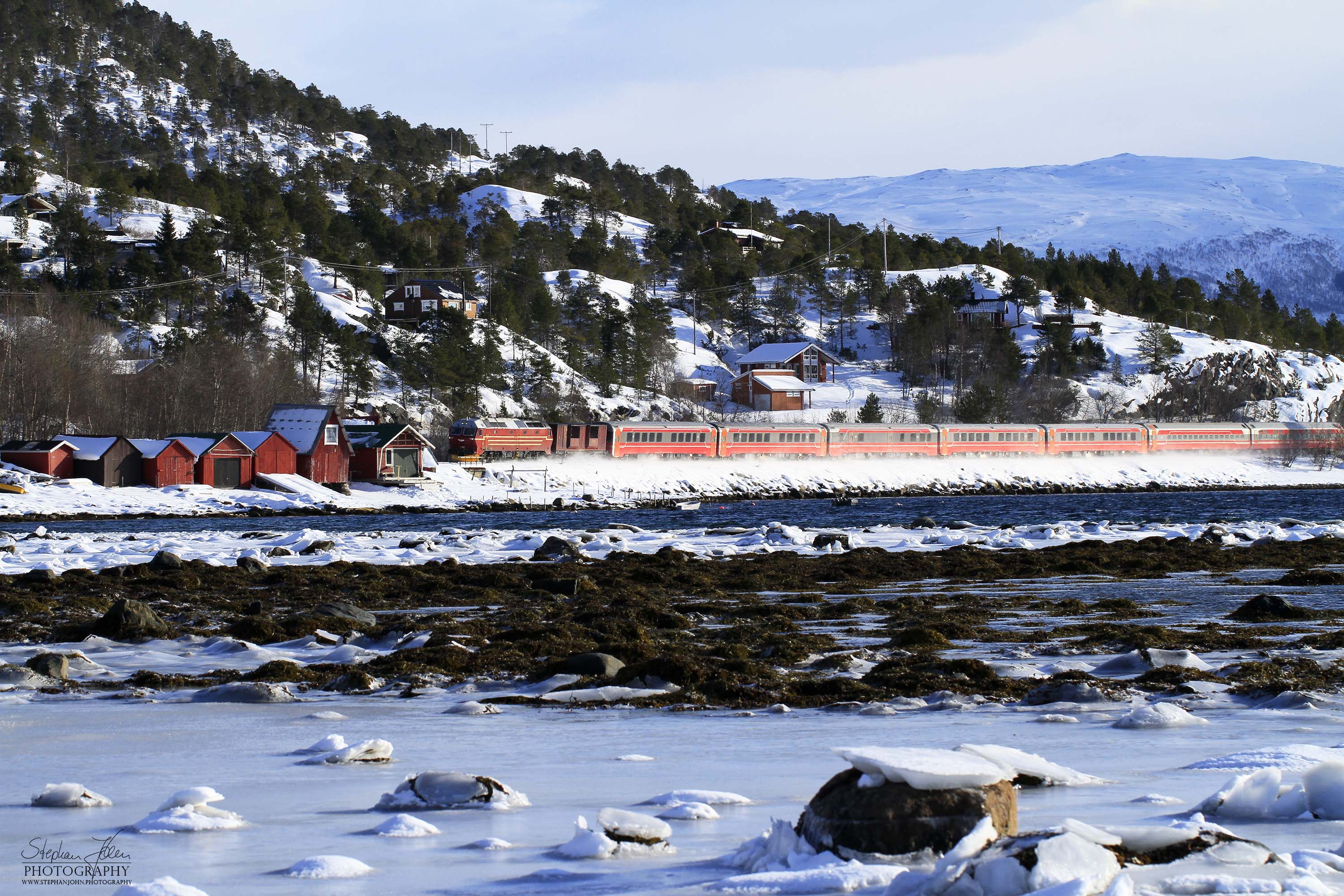 Nachtzug 475 von Trondheim nach Bodø nach Fauske am Skjerstadfjord