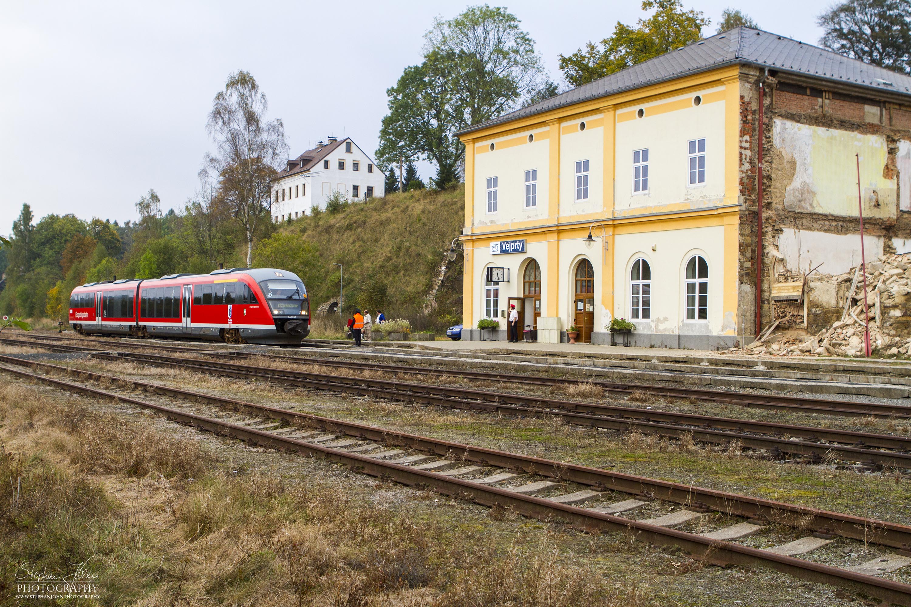 VT 642 der Erzgebirgsbahn in Vejprty