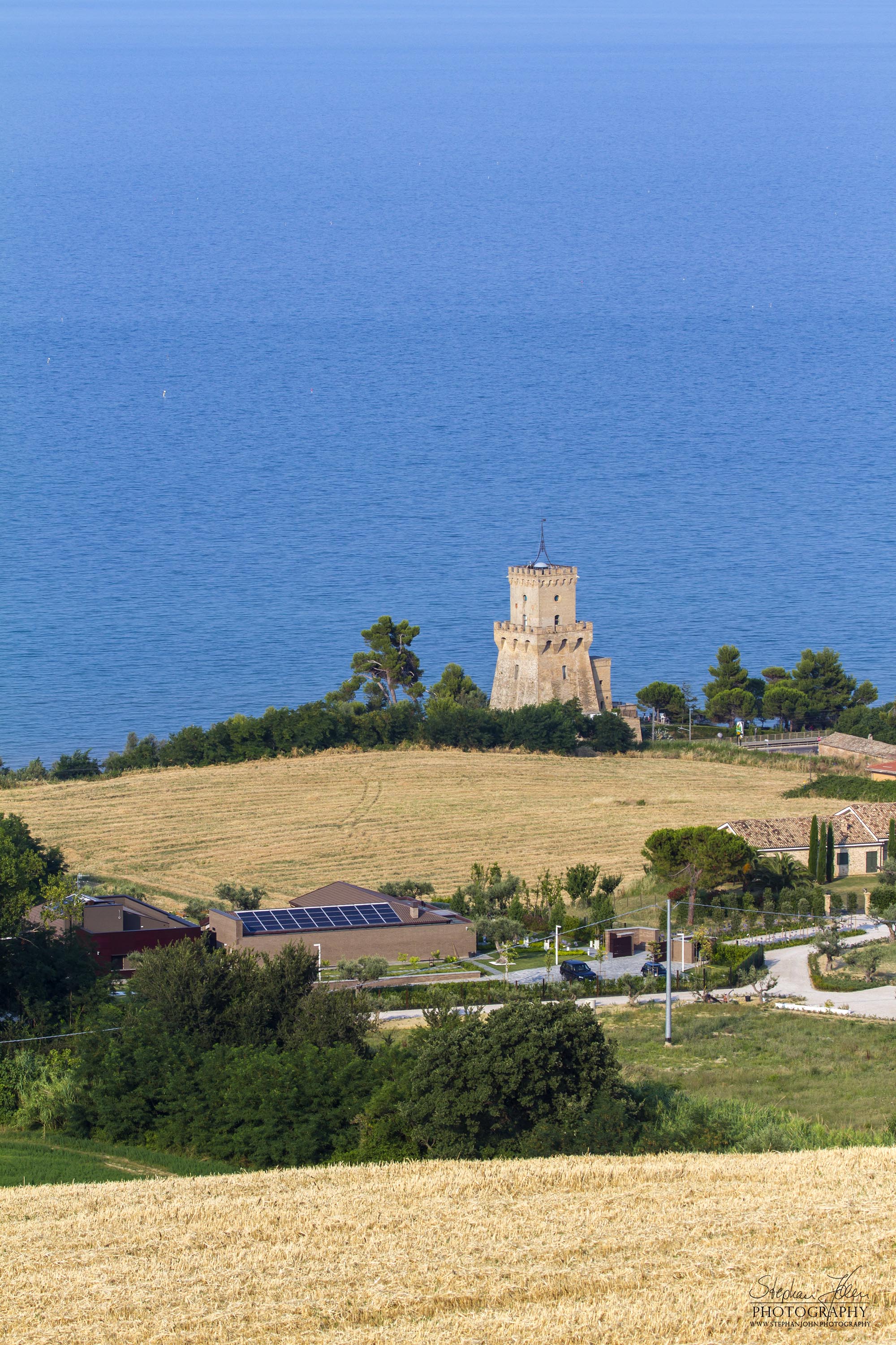 View to the Torre Cerrano on the shores of the Adriatic