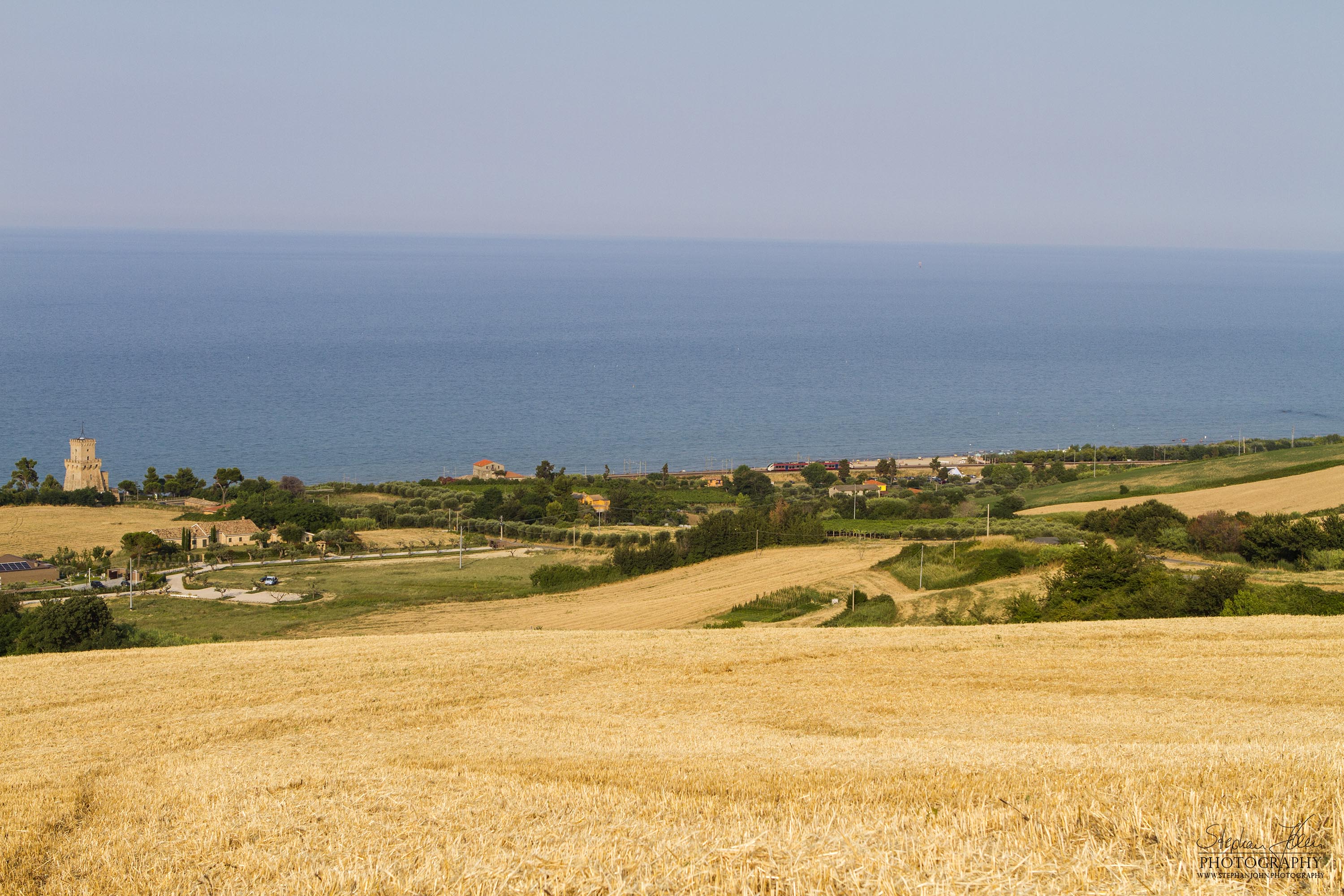 View to the Torre Cerrano on the shores of the Adriatic near Silvi