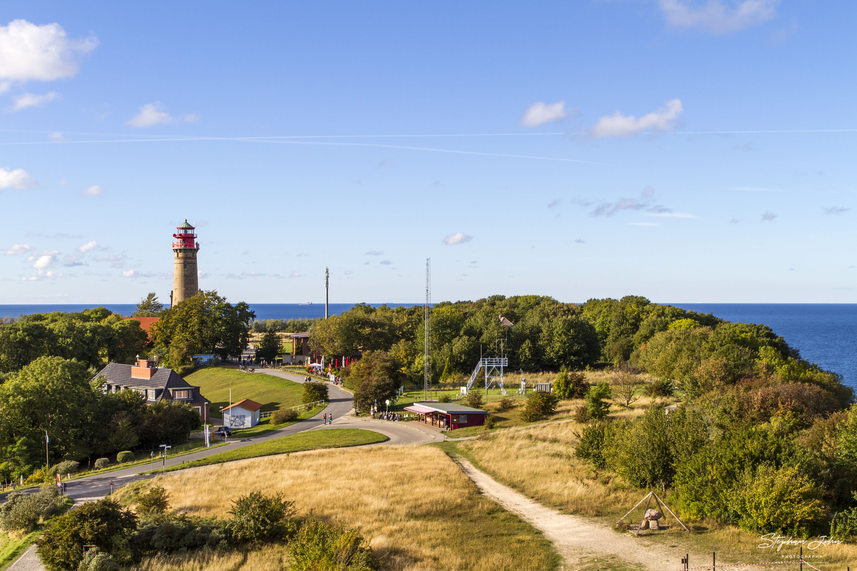 Blick vom Peilturm in Richtung großer Leuchttutm.