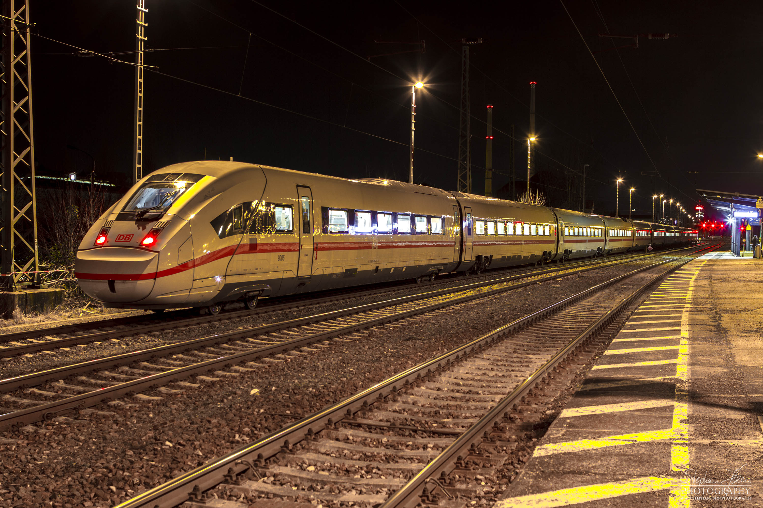 ICE 4 9005 (Baureihe 412) nach einer Testfahrt abgestellt in Jena-Göschwitz