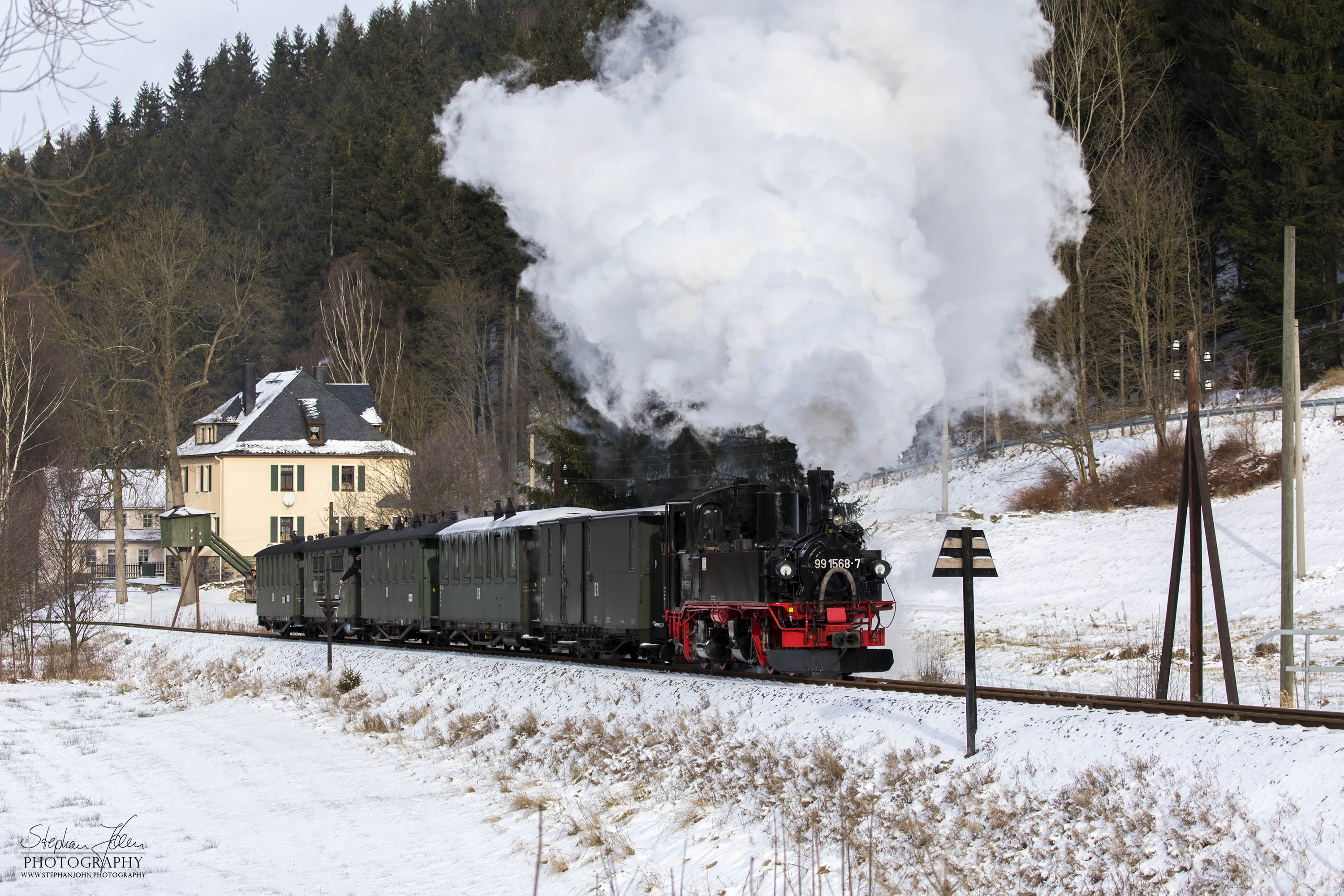 Zug 11 nach Jöhstadt kurz vor Schmalzgrube