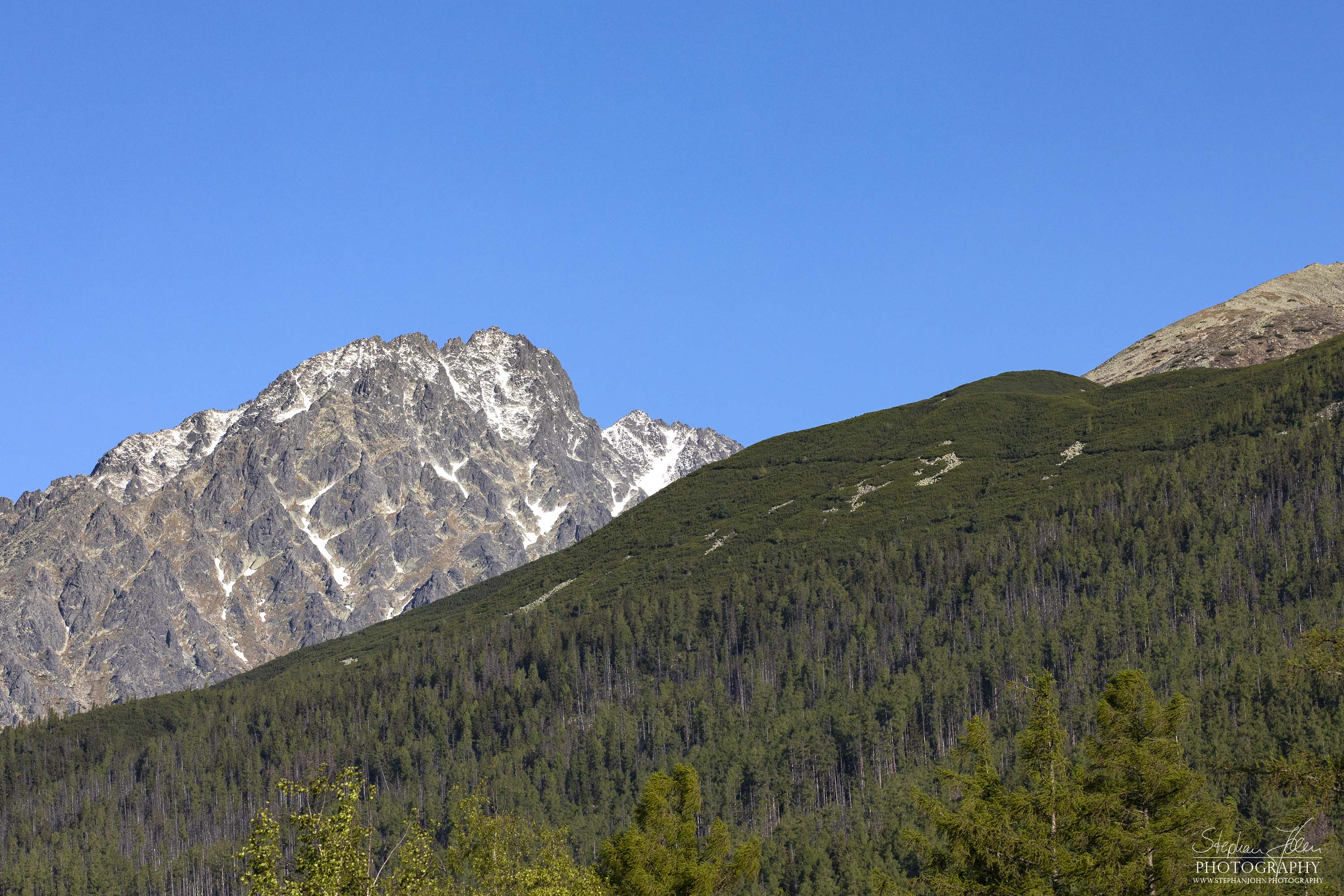 Blick von Stary Smokovec auf den 2.655m hohen Gerlach