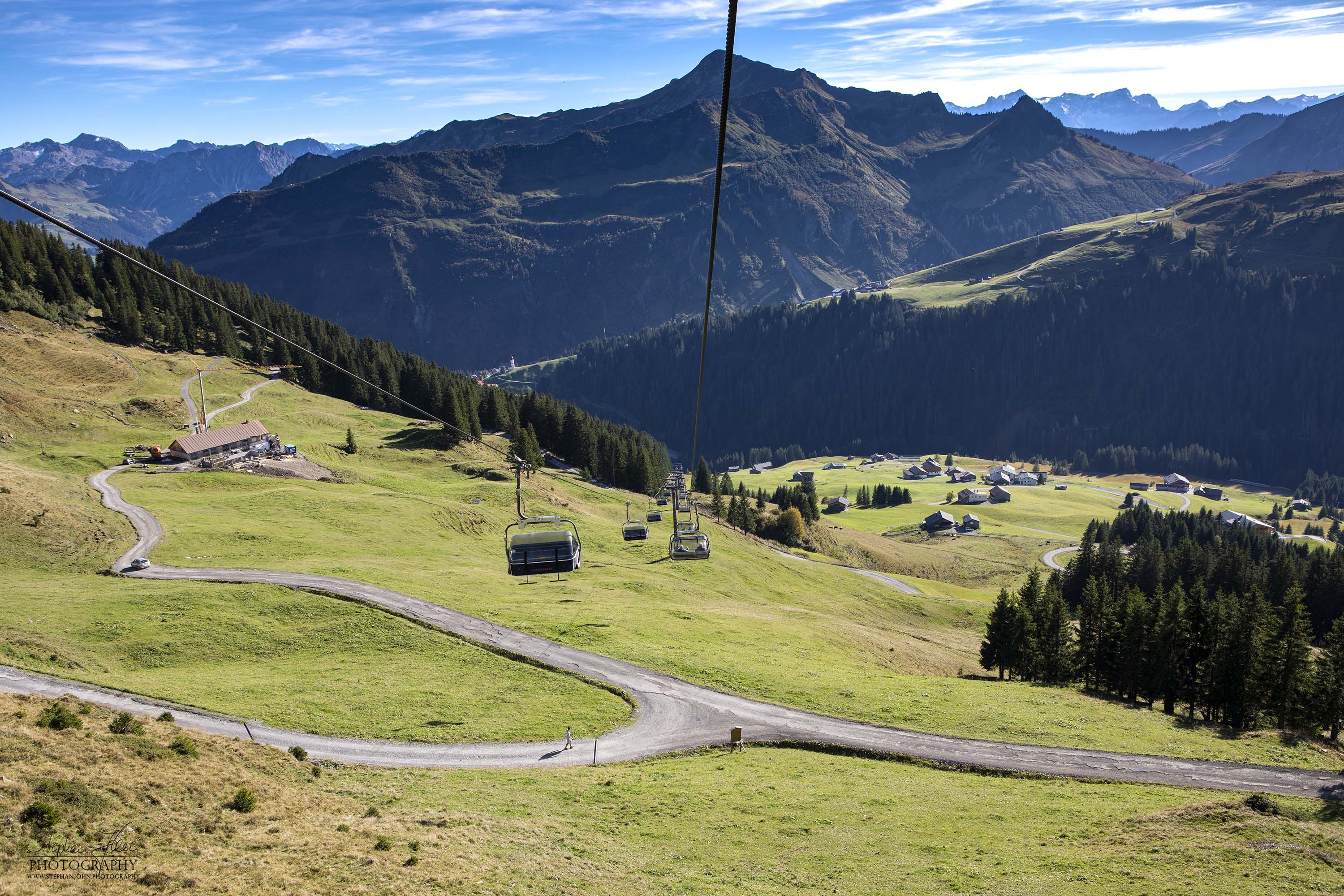 Blick aus dem Sessellift nach Damüls