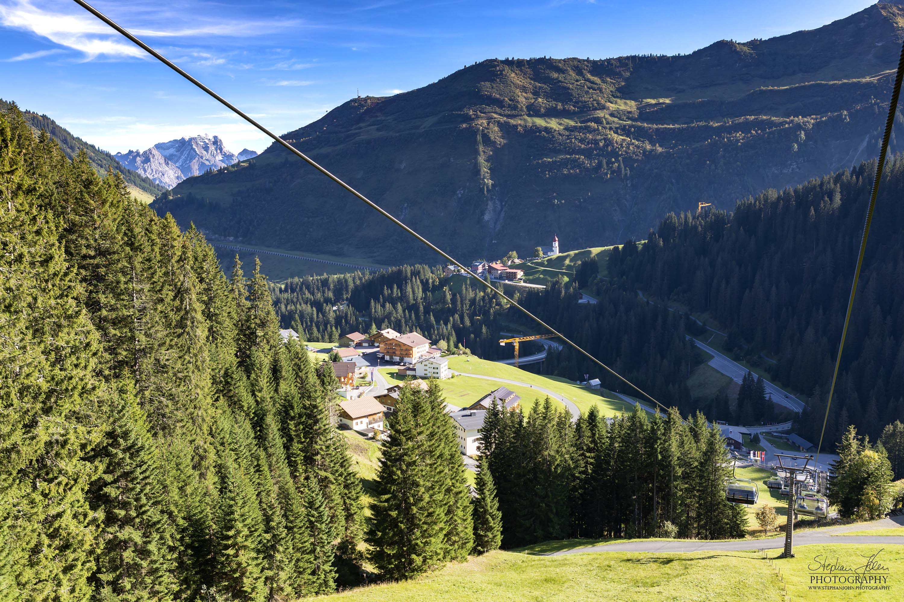 Blick aus dem Sessellift nach Damüls