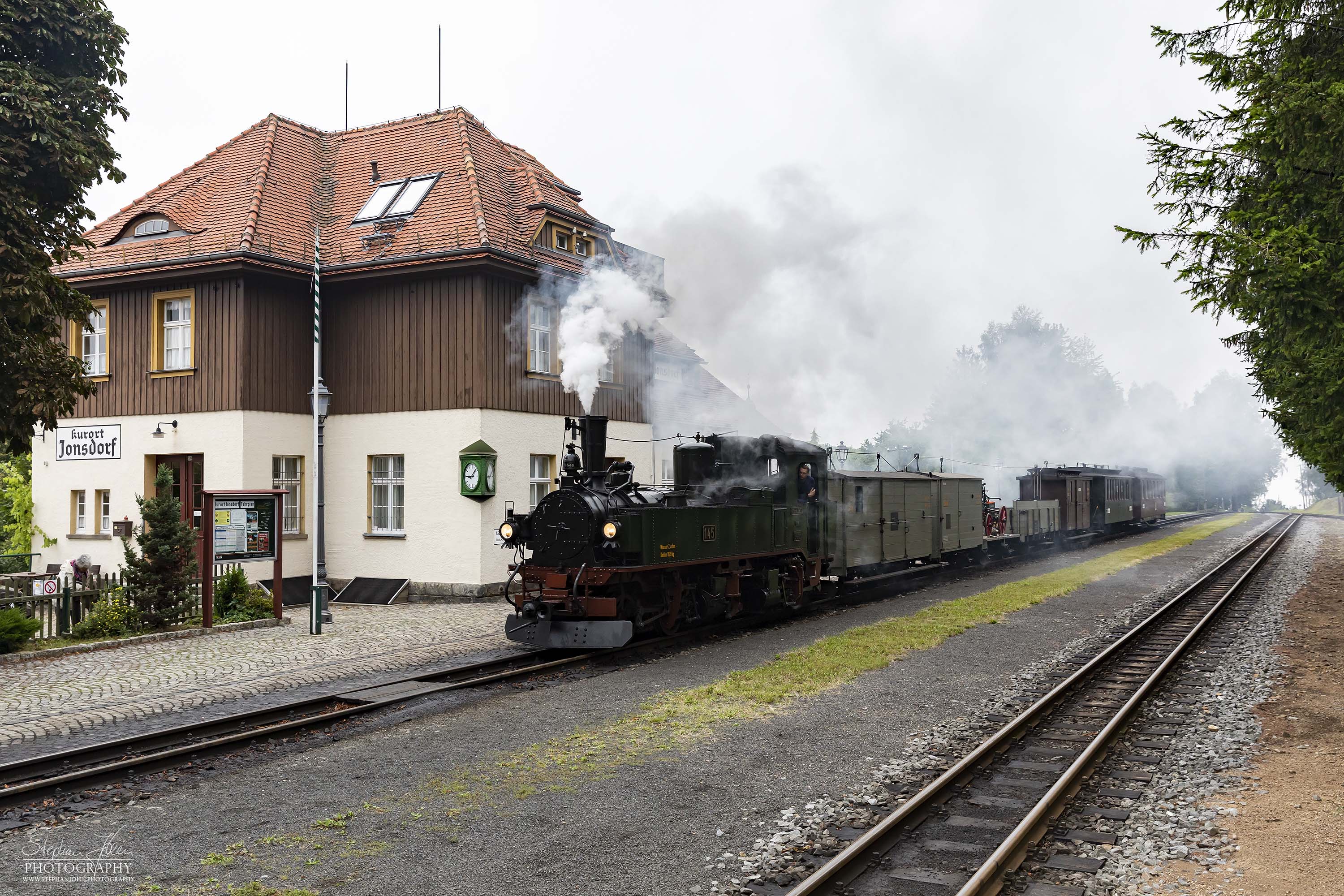 Ankunft des GmP 400 im Bahnhof Jonsdorf