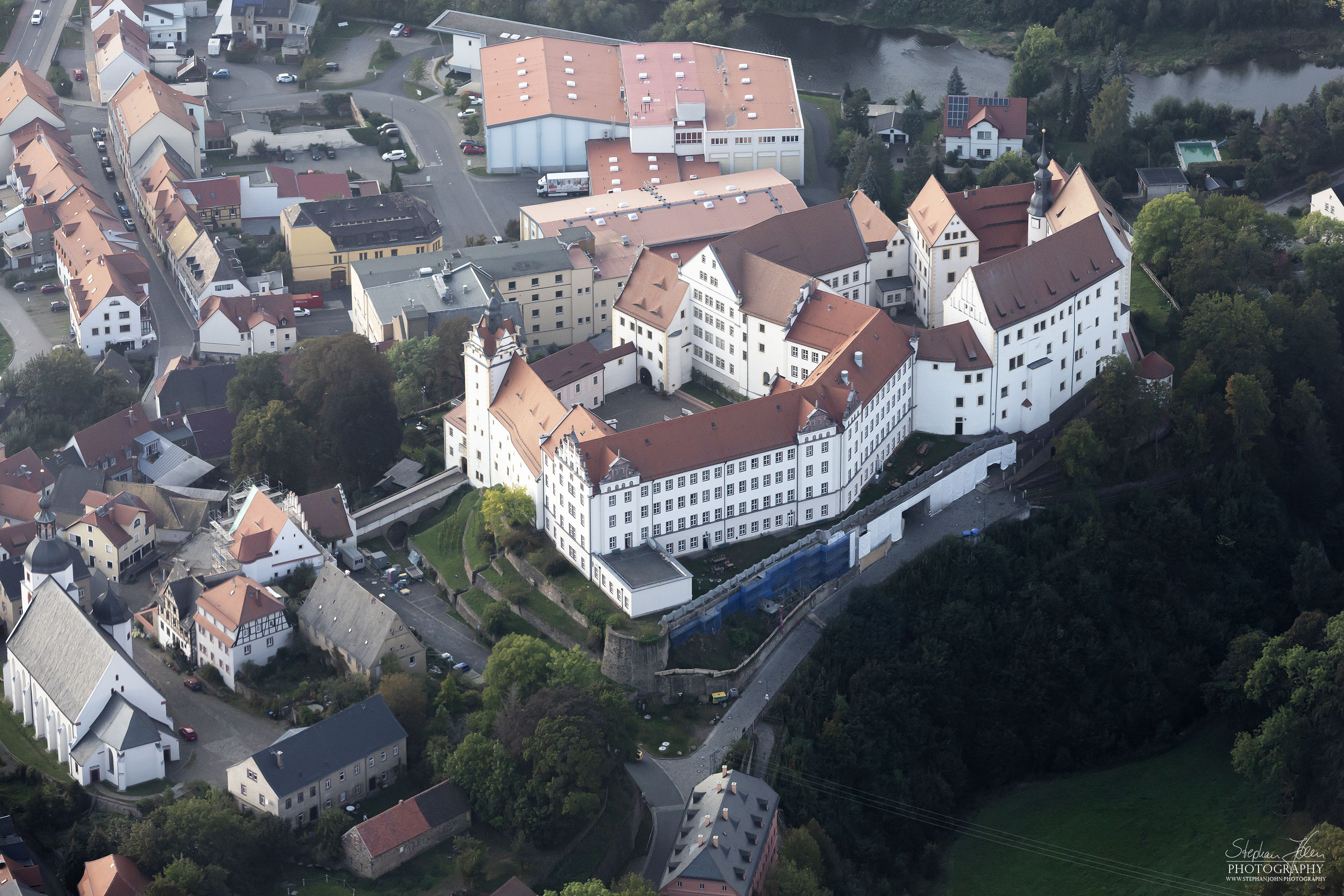 <p>Stadt und Schloss Colditz an der Zwickauer Mulde</p>