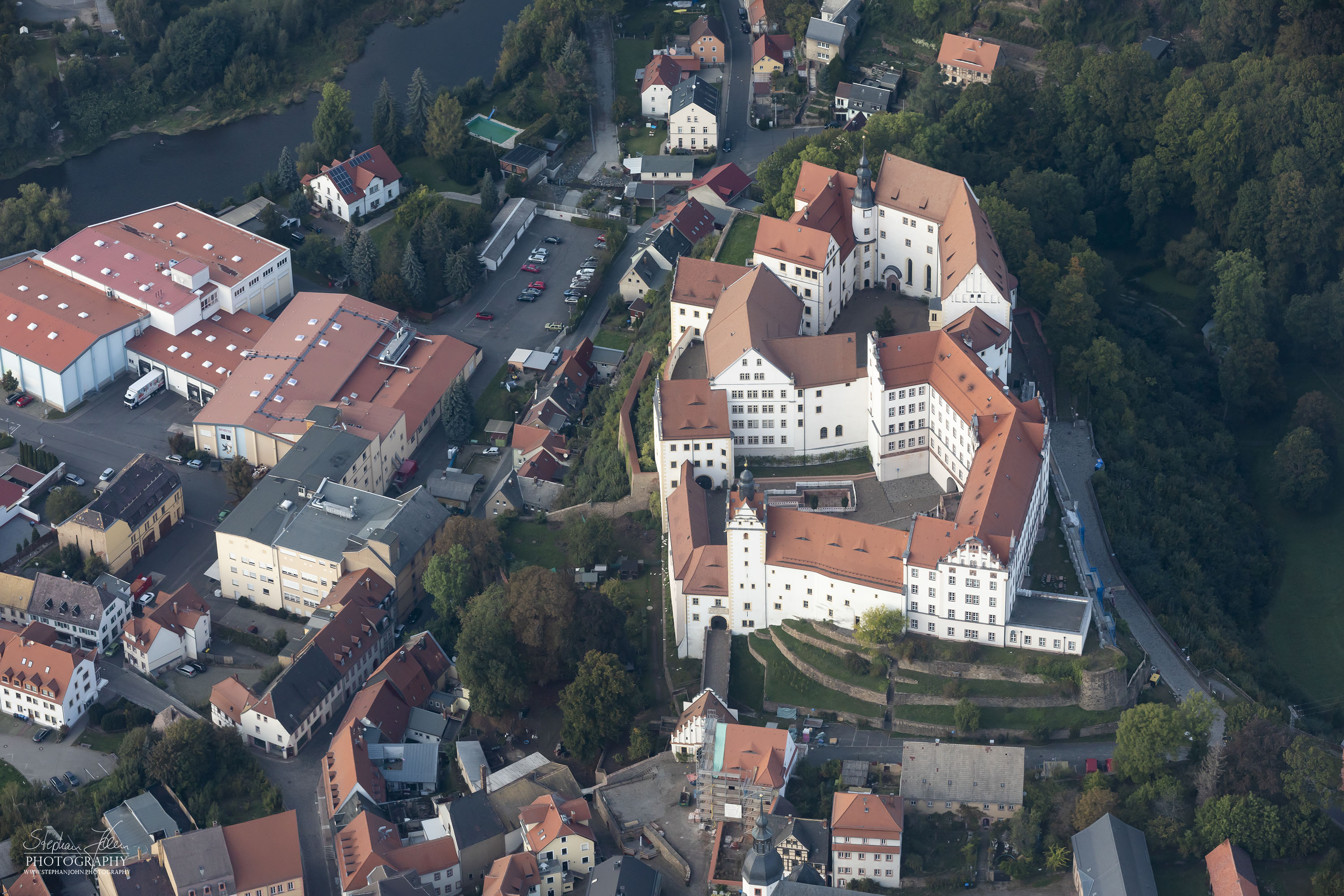 <p>Stadt und Schloss Colditz an der Zwickauer Mulde</p>