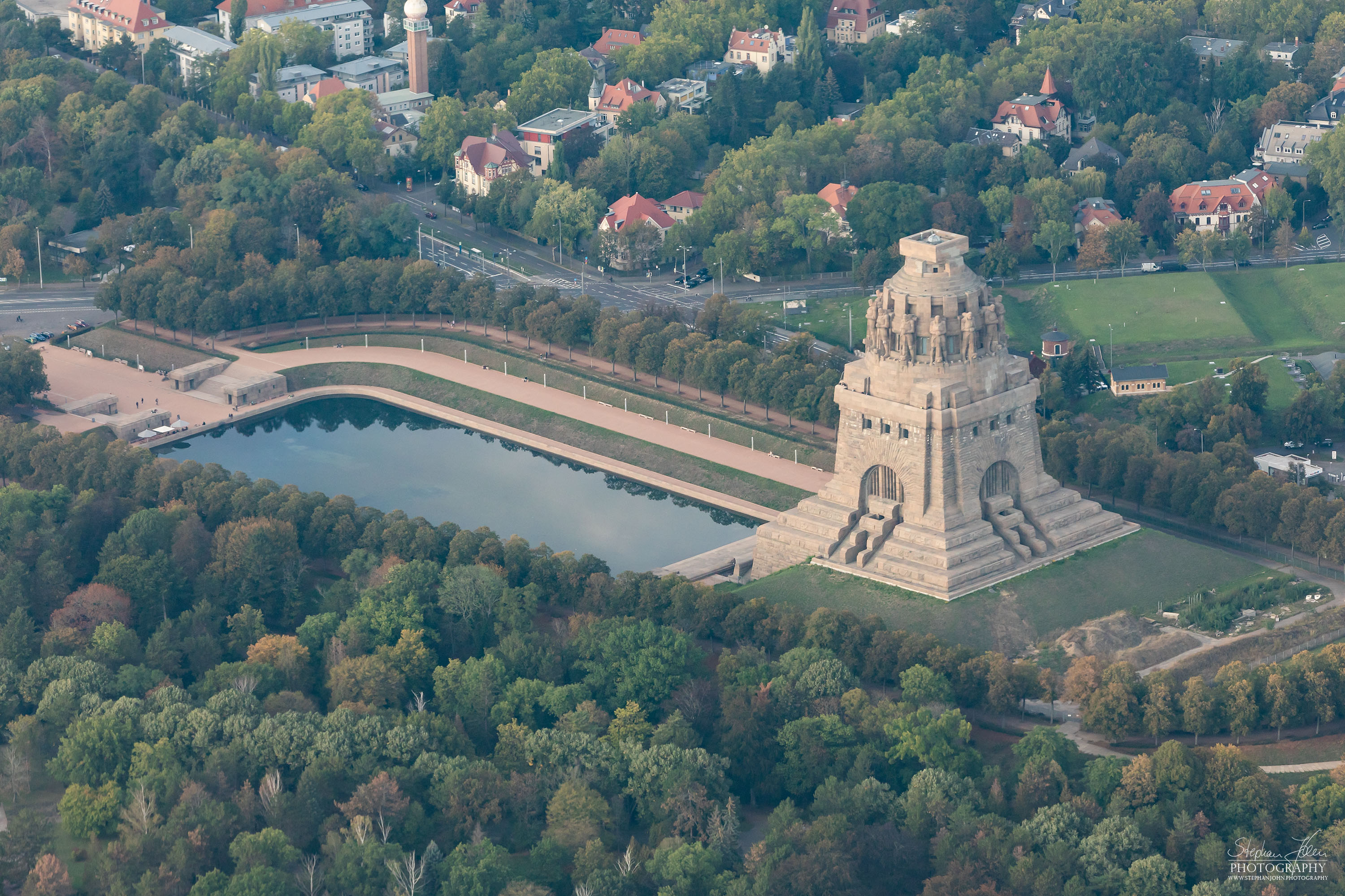 Das Völkerschlachtdenkmal in Leipzig errinnert an die Völkerschlacht von 1813