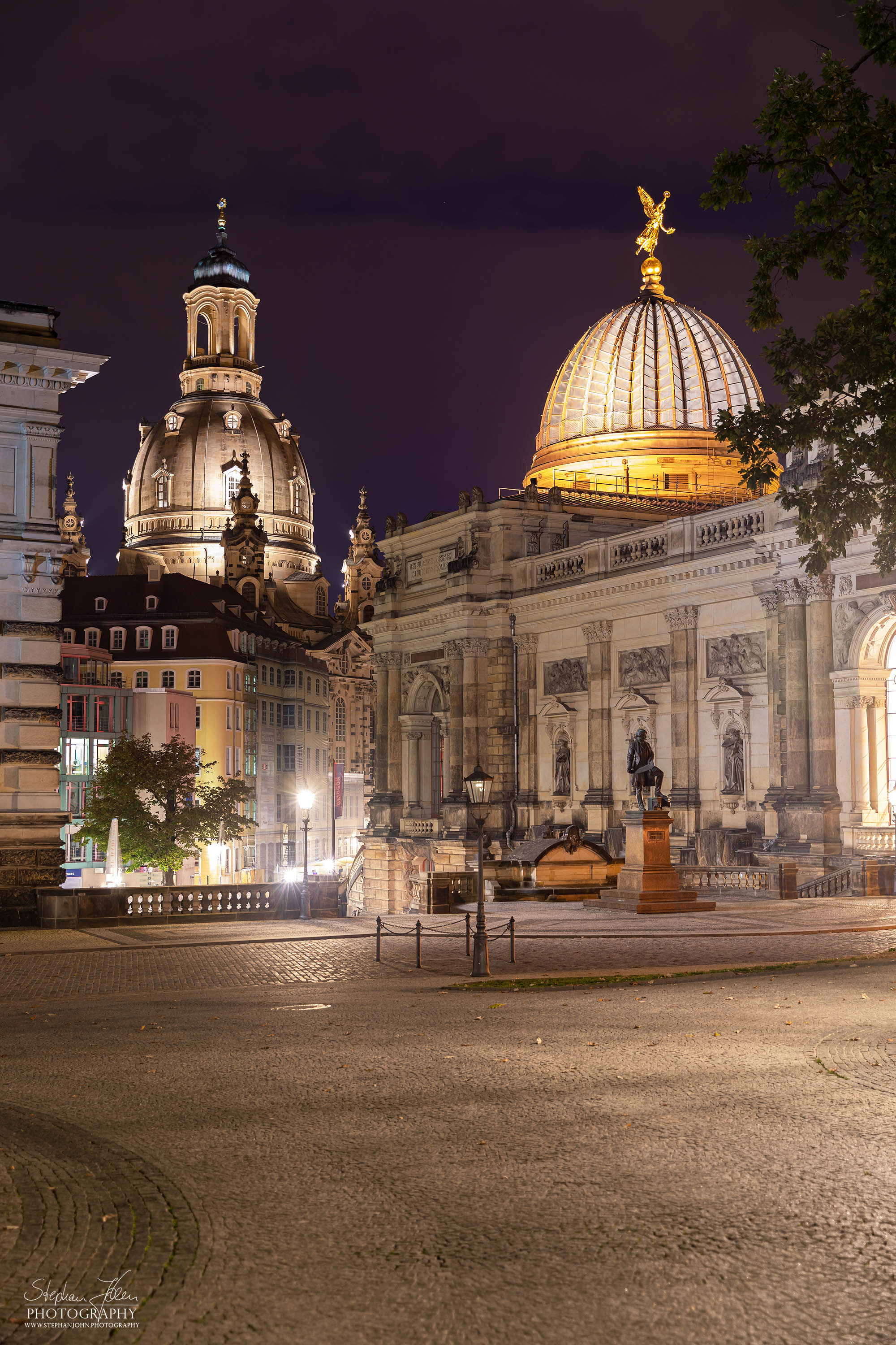 Blick vom Brühlschen garten in Richtung Frauenkirche