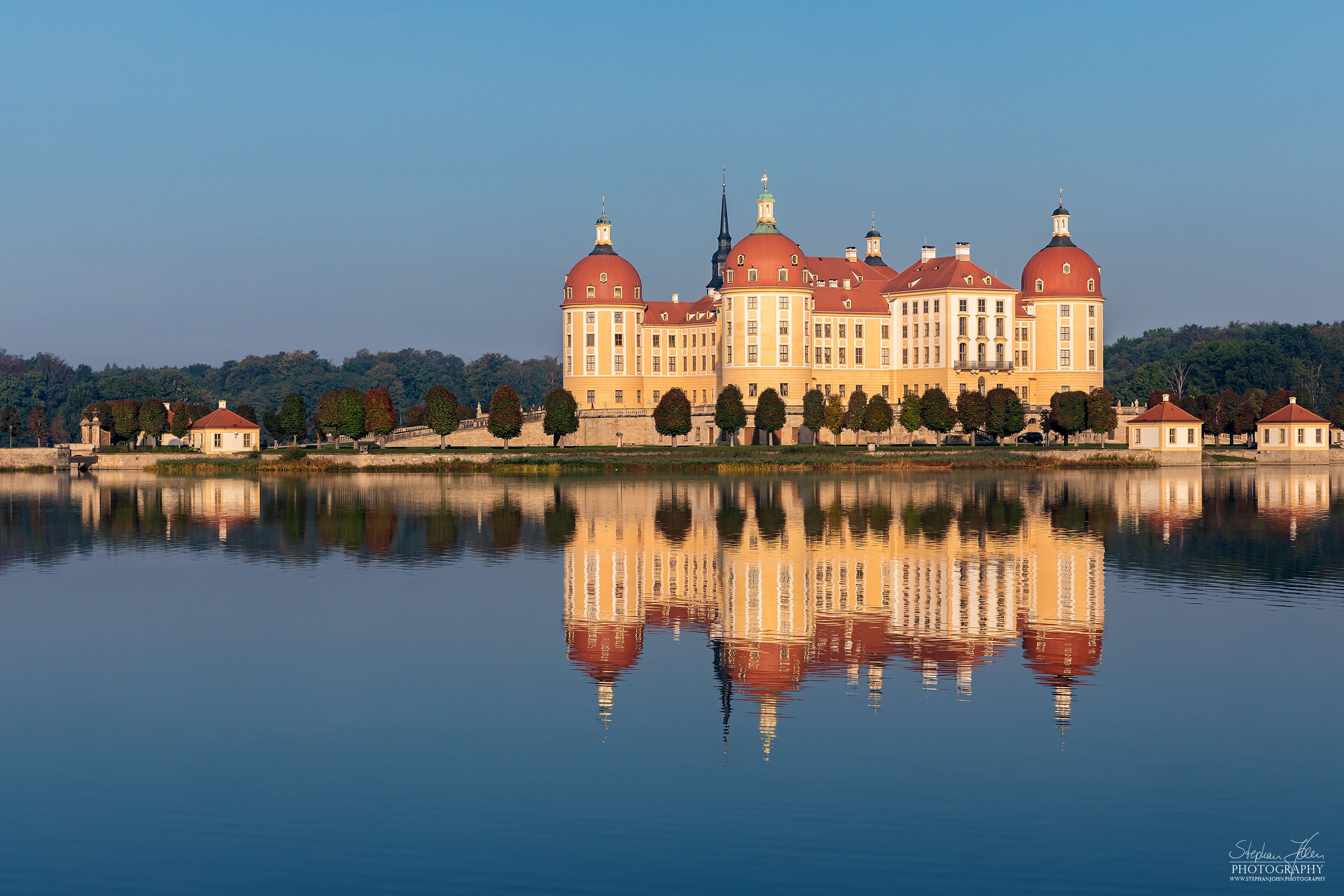 Schloss Moritzburg in der Morgensonne