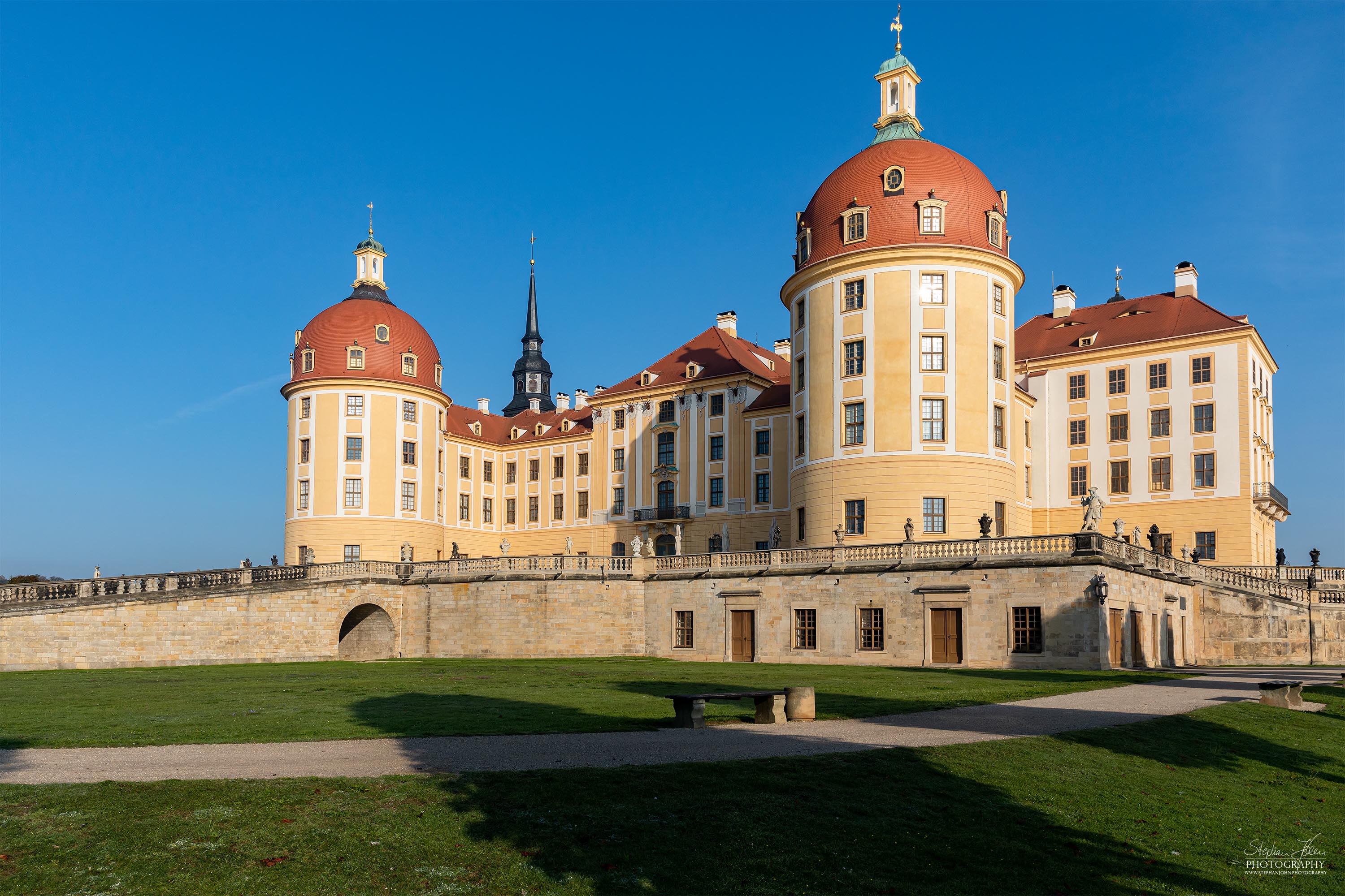 Schloss Moritzburg in der Morgensonne