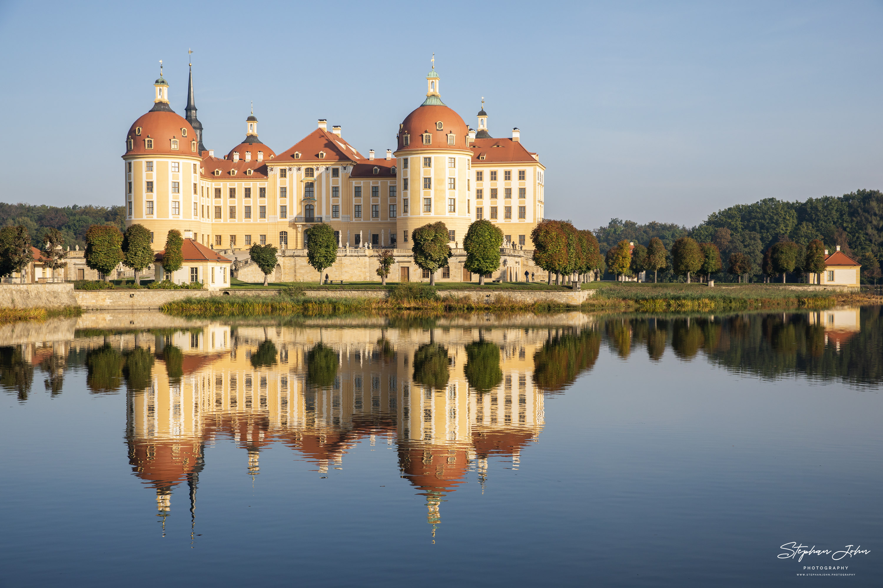 Das Jagdschloss Moritzburg bei Dresden