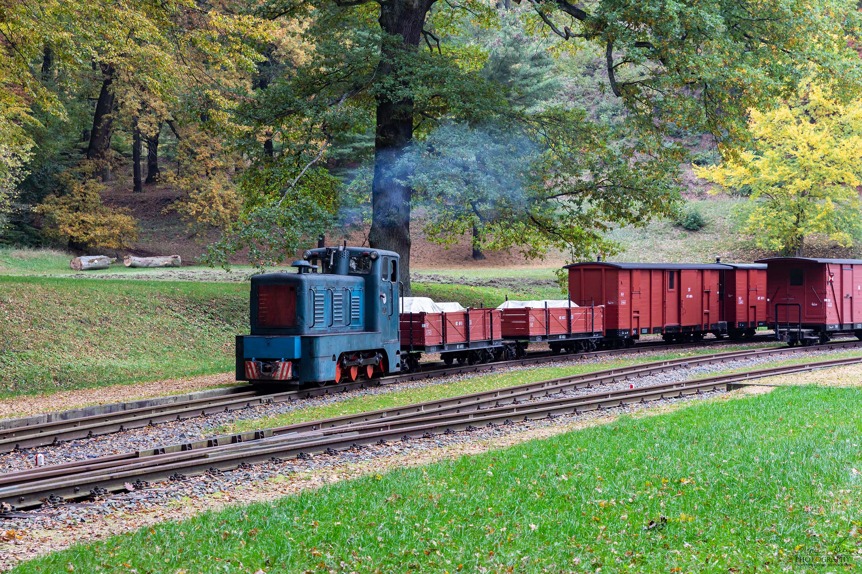 Güterzugausfahrt aus dem Bahnhof Bad Muskau