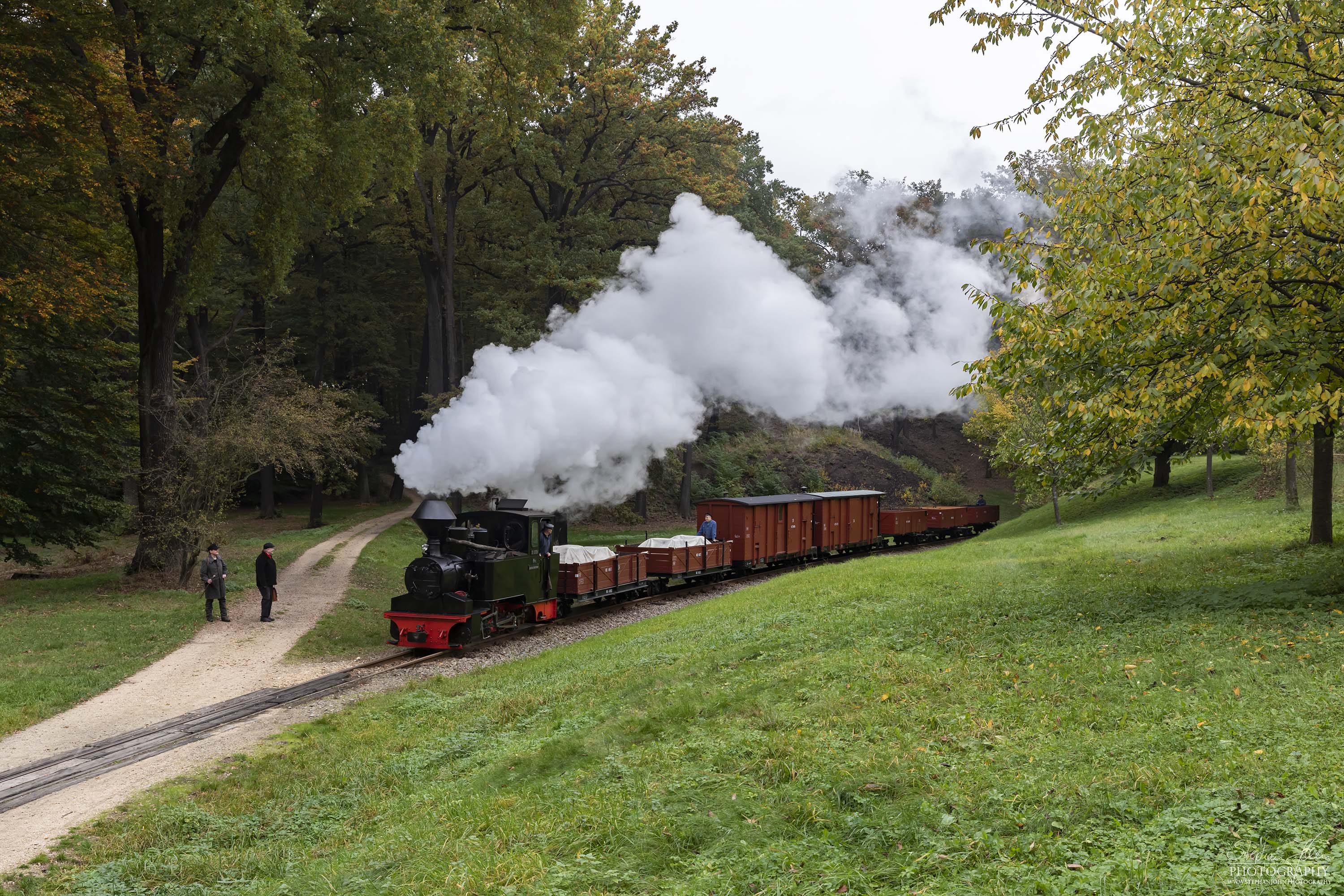 Lok 99 3312-8 DIANA mit einem Güterzug von Bad Muskau in Richtung Weißwasser 