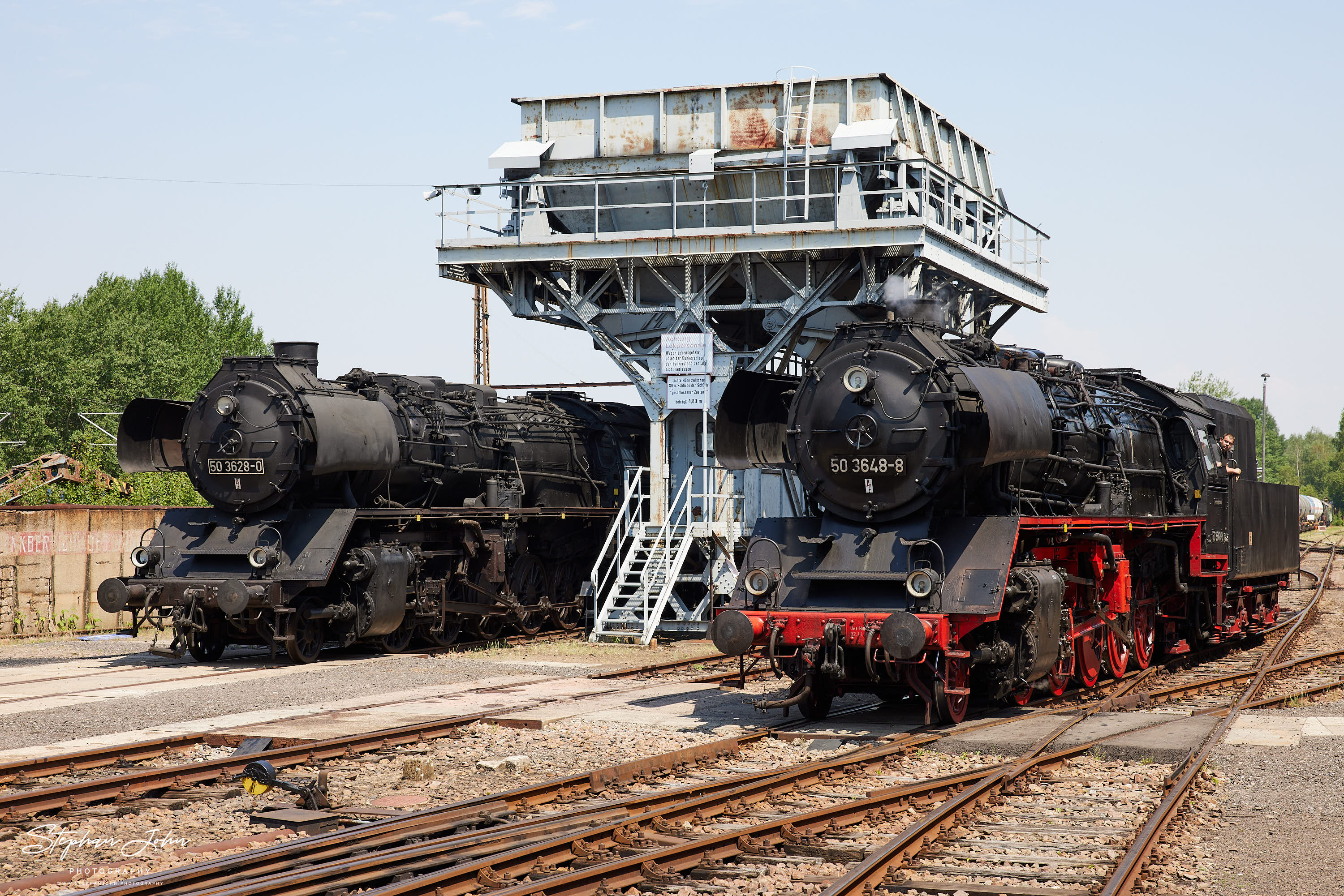 Lok 50 3648 und 50 3628-0 im BW Chemnitz-Hilbersdorf