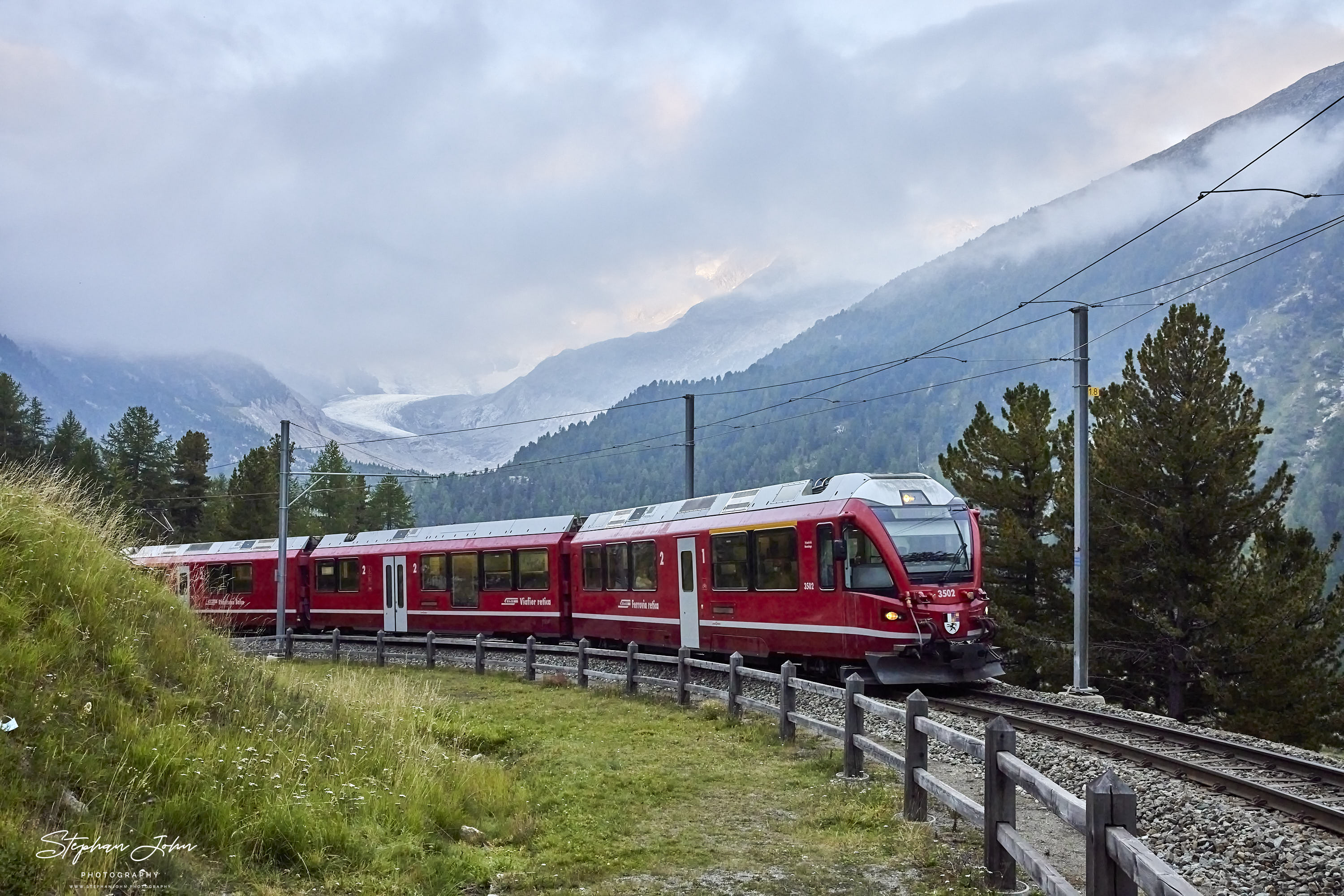 R 4609 von Pontresina nach Tirano in der Montebello-Kurve