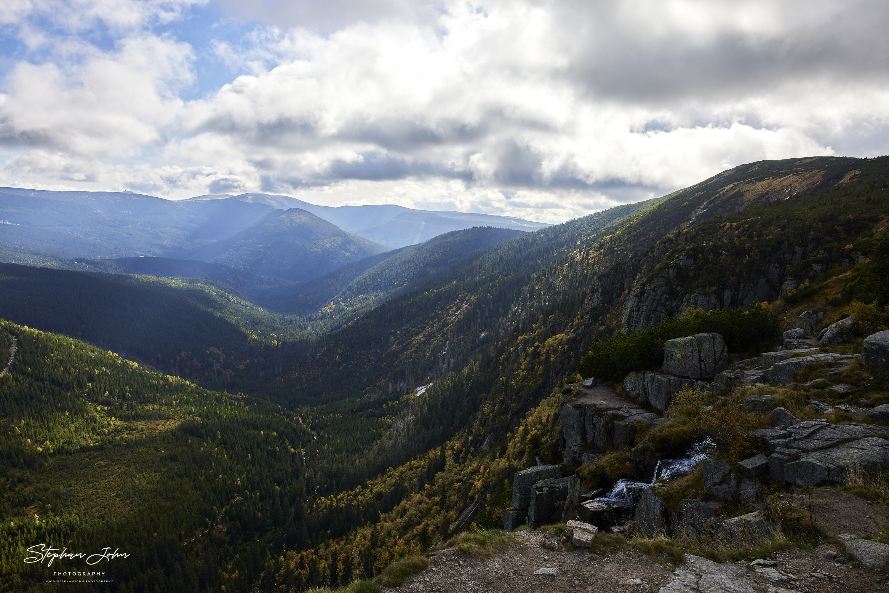 <p>Aussicht Richtung Spindlermühle am Pantschefall</p>