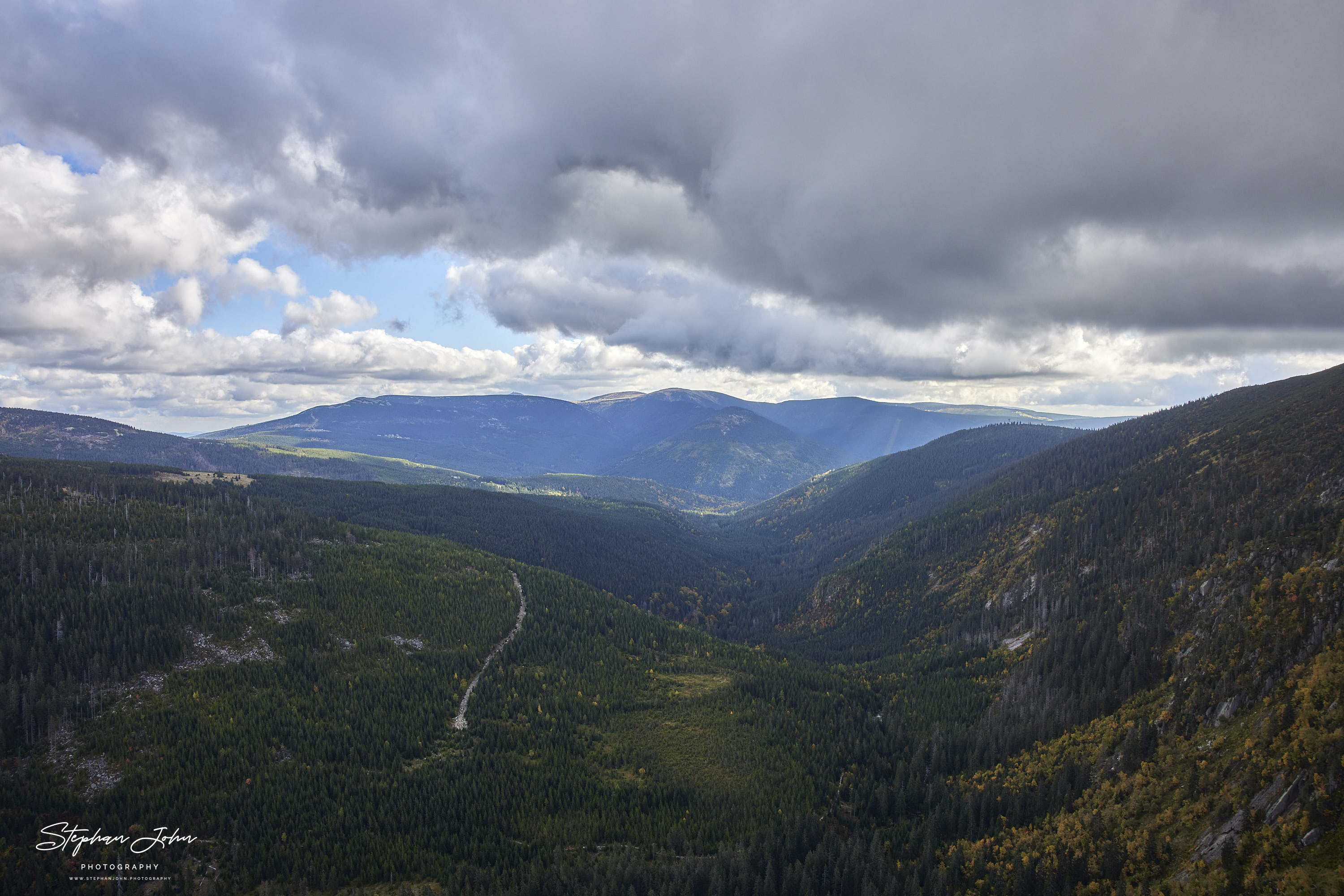 Blick vom Pantschefall in Richtung Elbtal