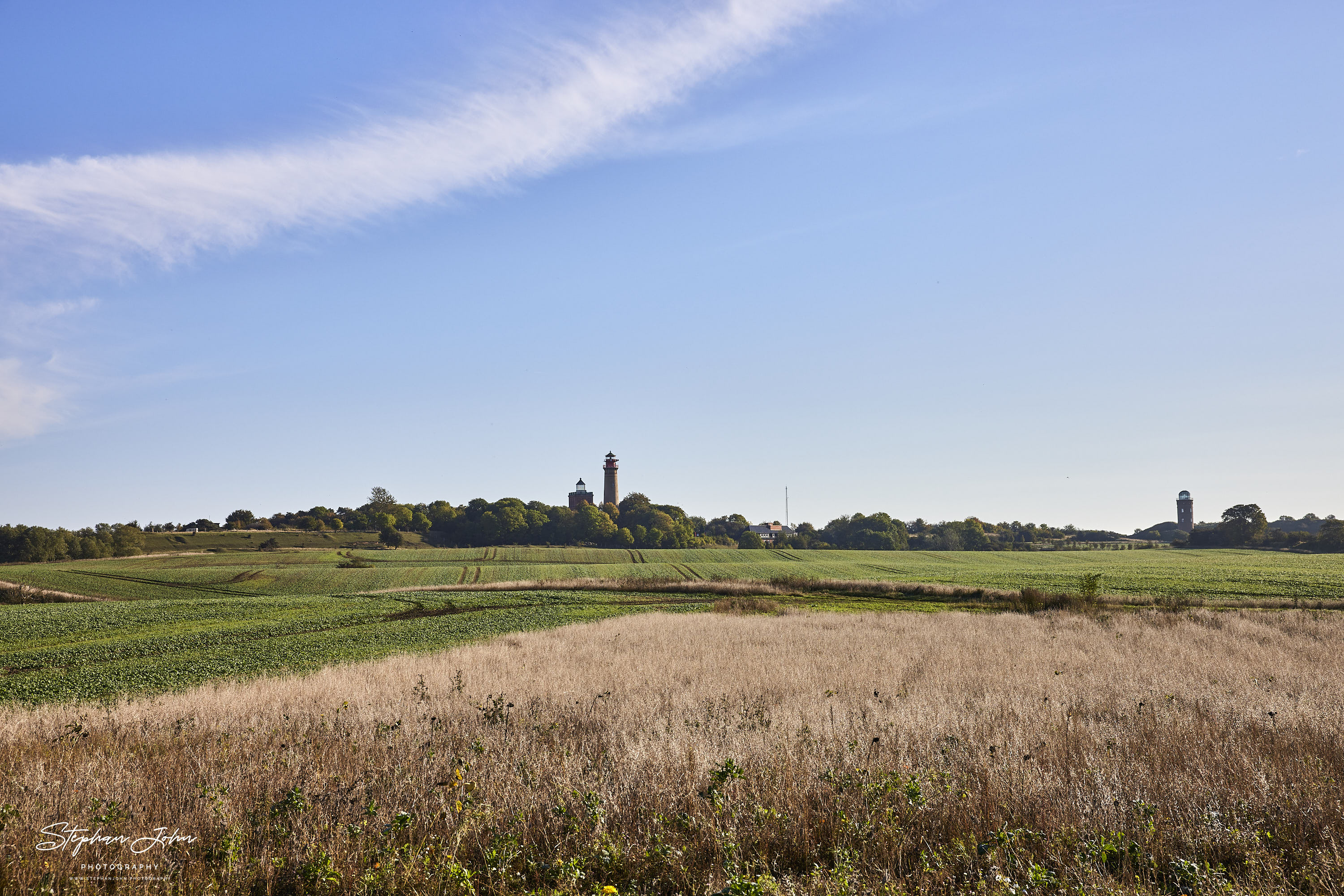 Blick zu den Leuchttürmen am Kap Arkona