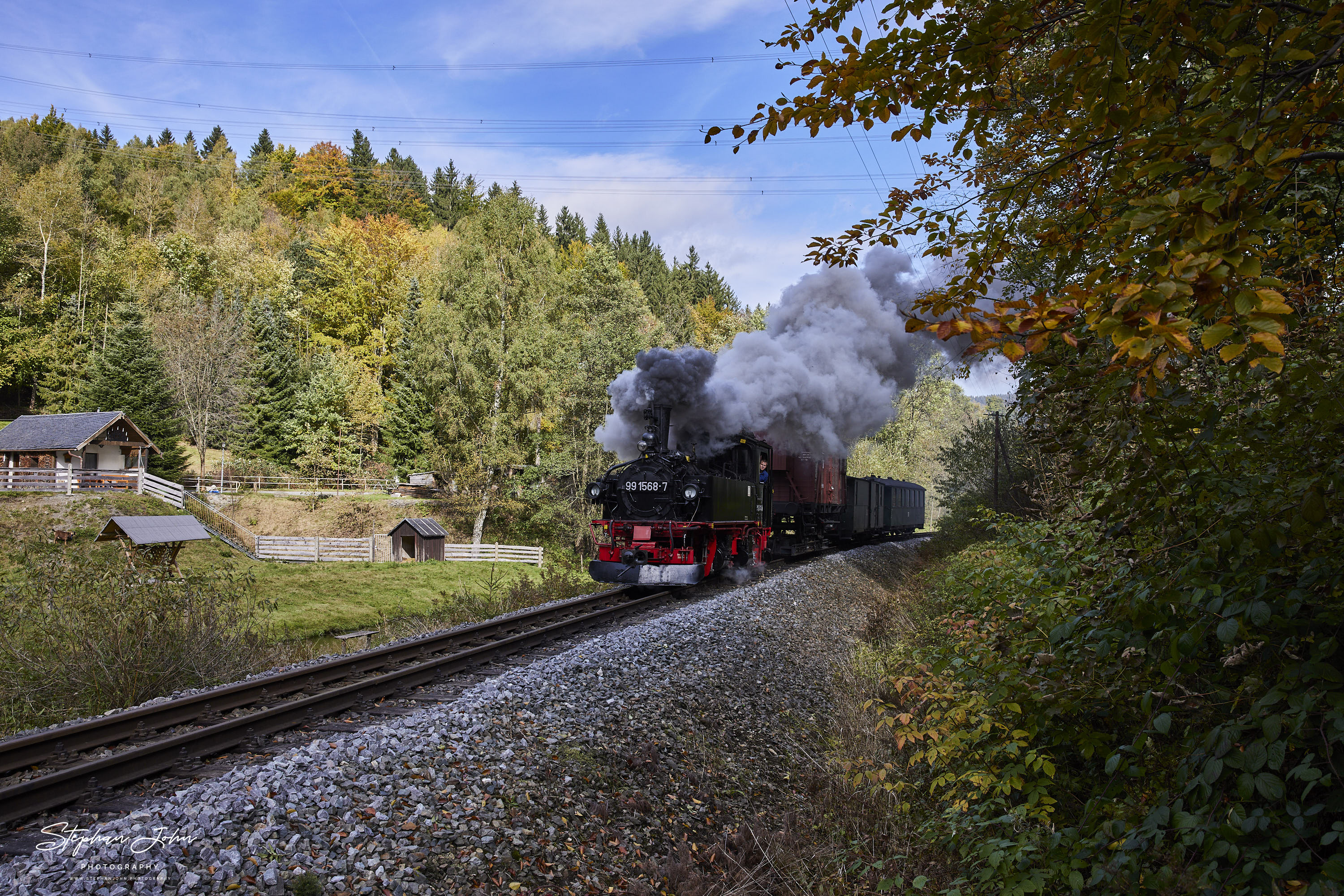 PmG 24203 nach Jöhstadt kurz vor dem Haltepunkt Wildbach