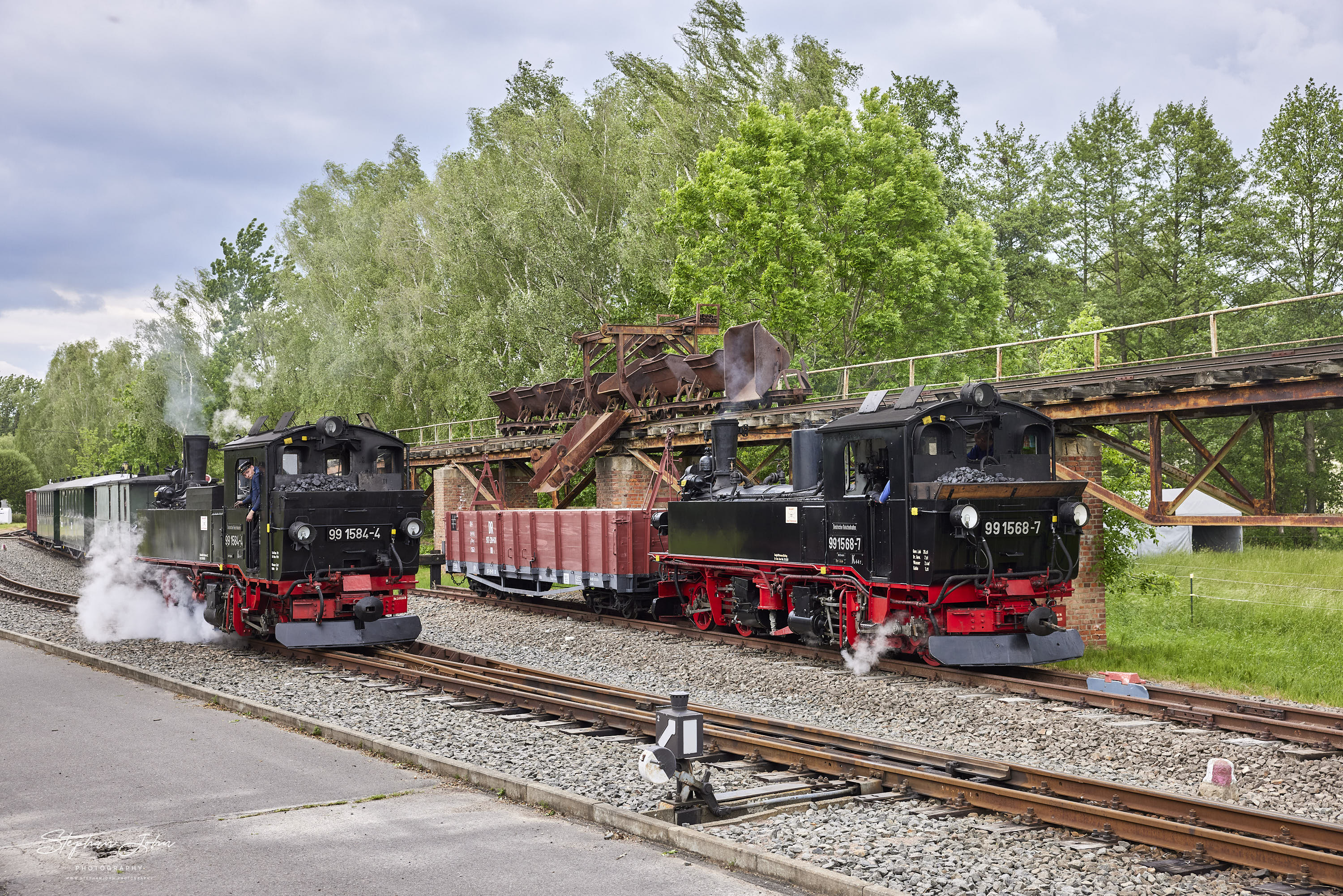 Rangierarbeiten im Bahnhof Glossen