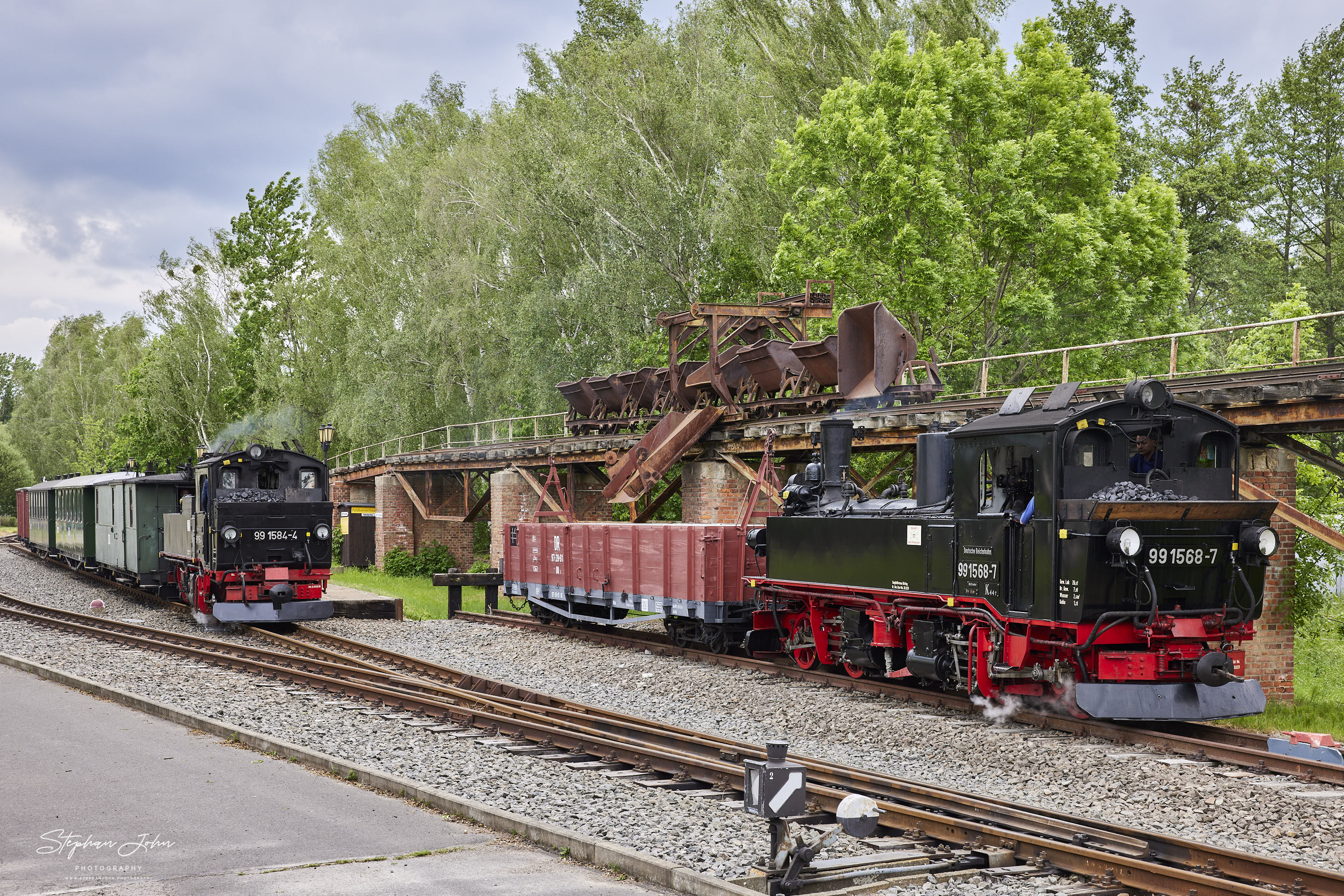 Rangierarbeiten im Bahnhof Glossen