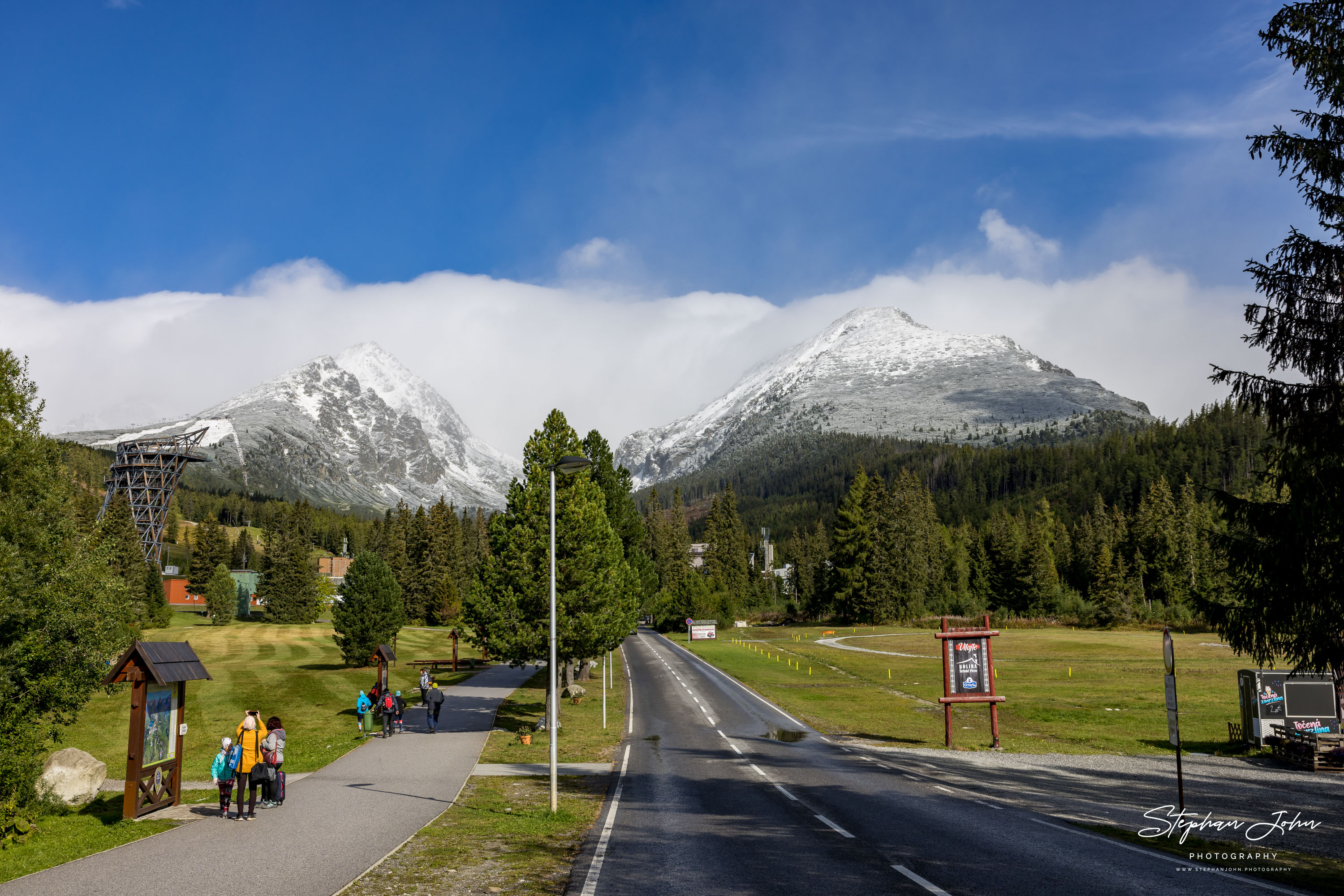 <p>Blick von Štrbské Pleso in Richtung Solisko und Patria</p>