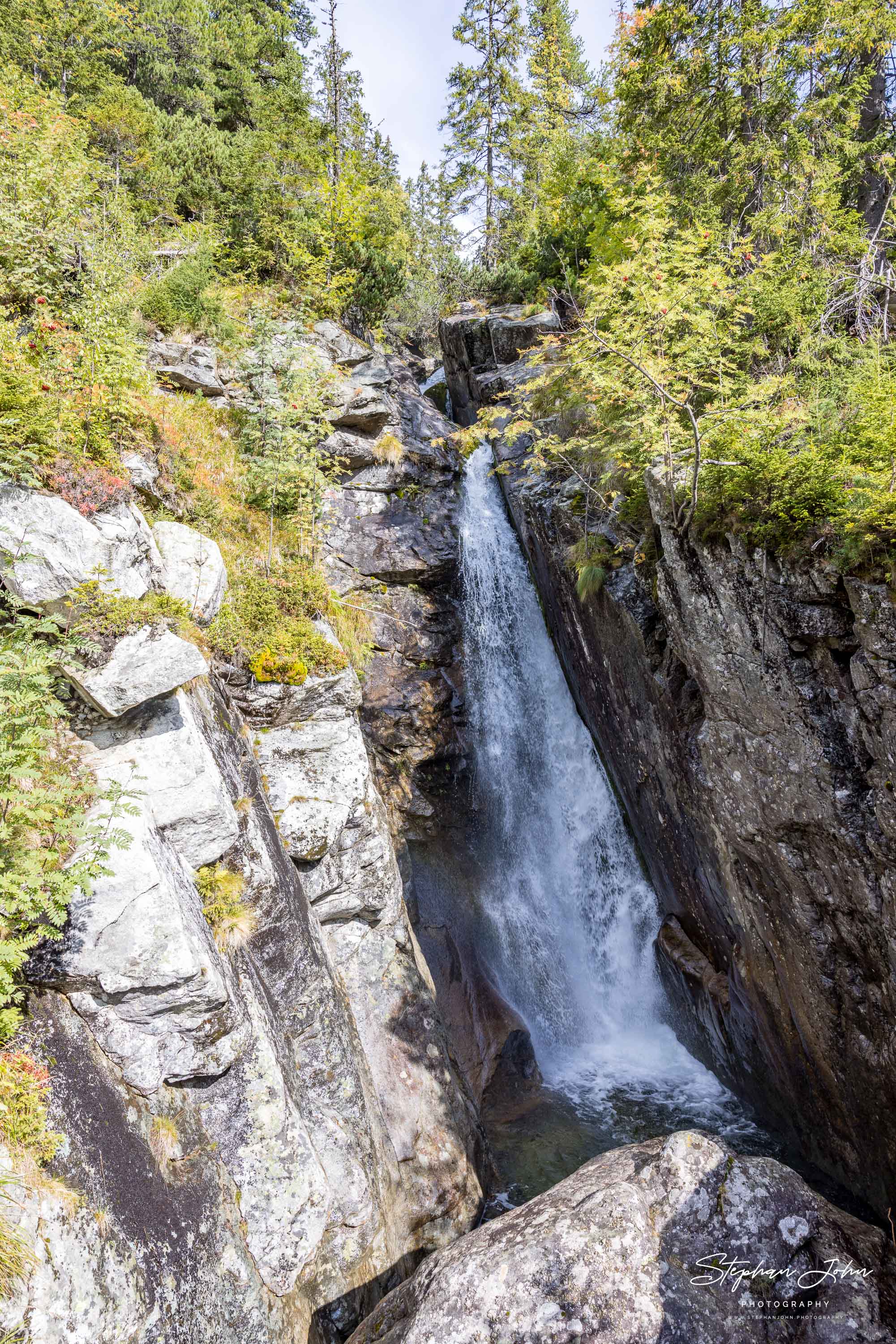 <p>Wasserfall des Malý Studený potok (Kleiner Kohlbach)</p>