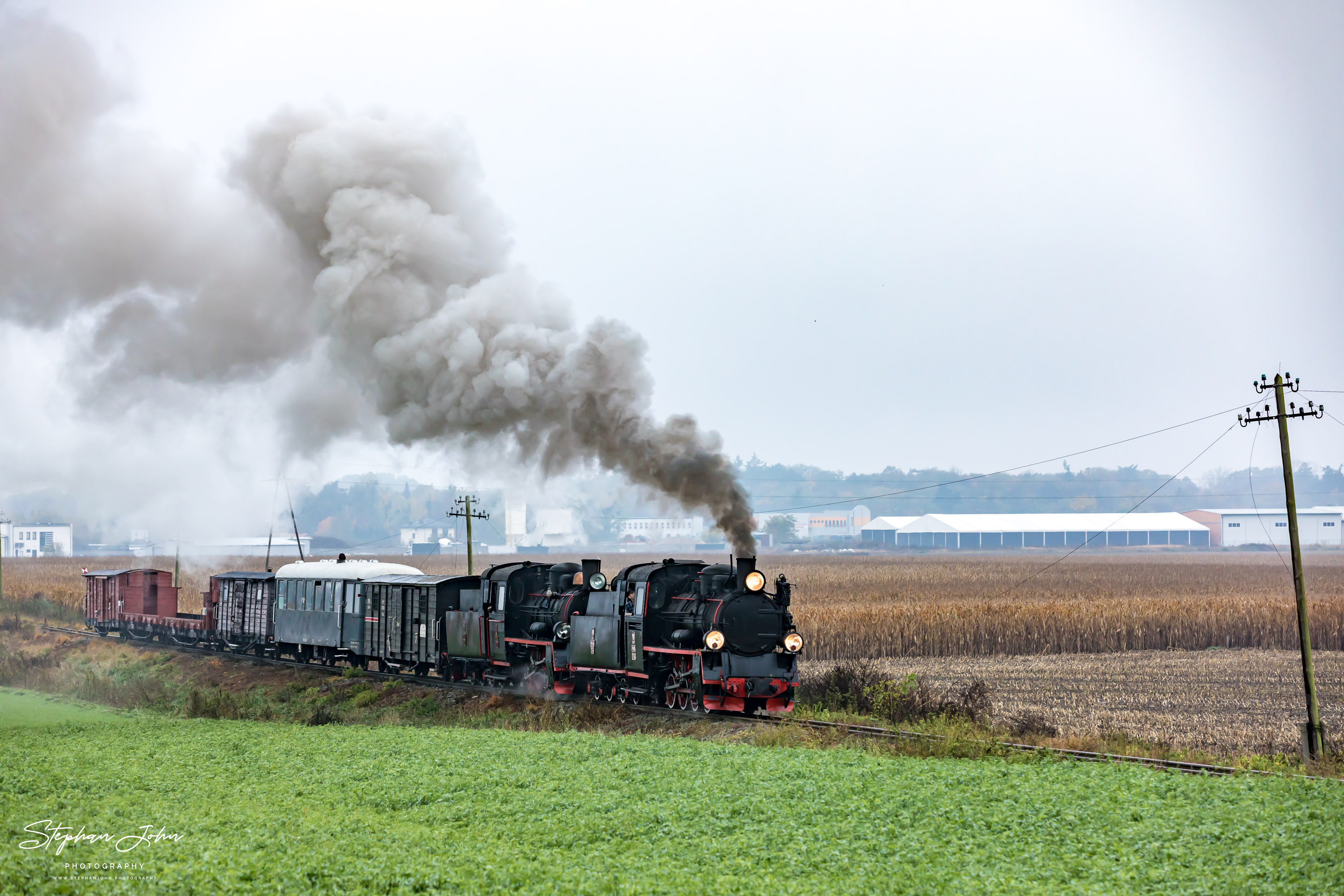 Gmp mit Lok Px48-1920 und Vorspannlok Px48-1756 von Zaniemyśl nach Środa Miasto kurz vor Polwica