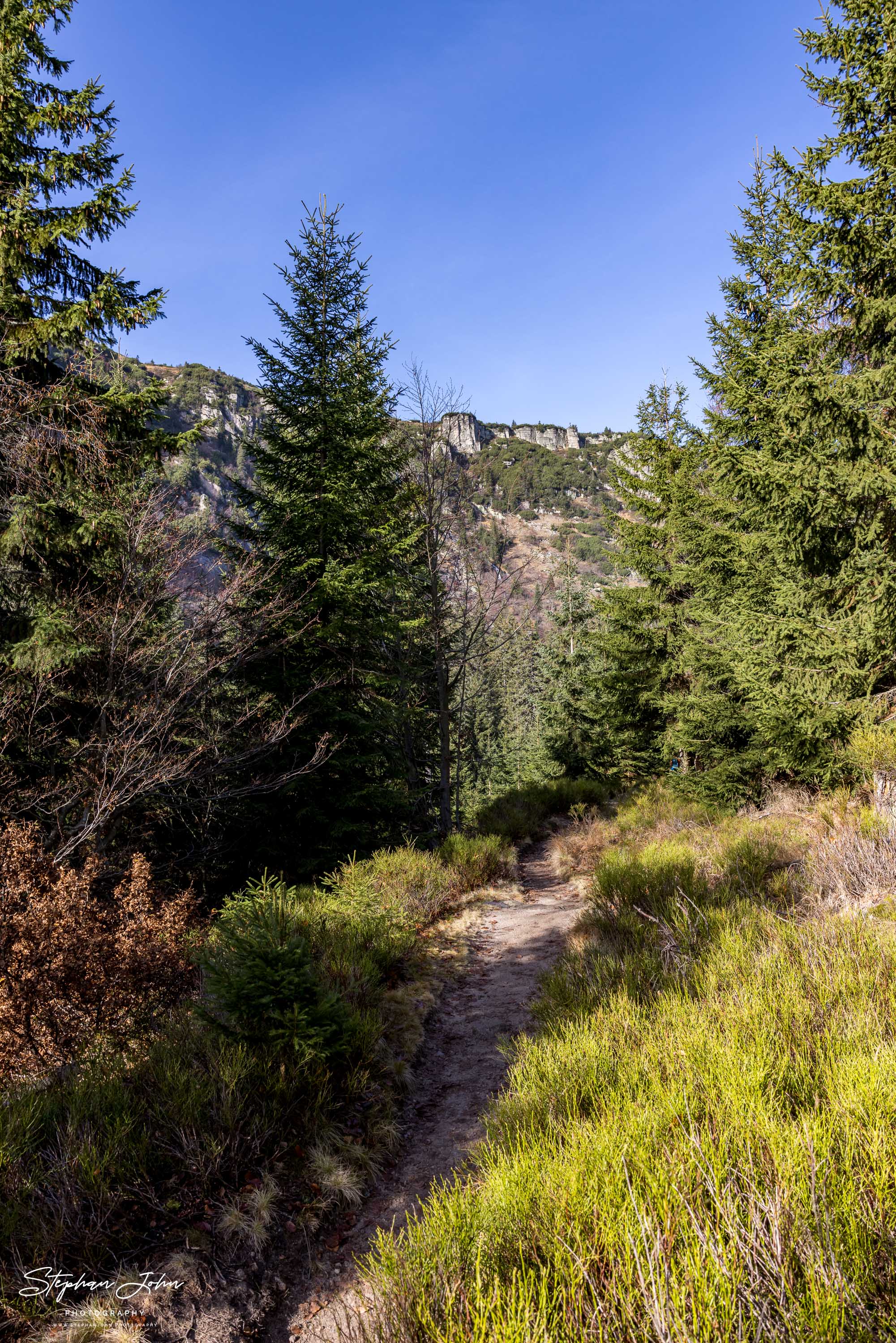 Blick vom Elbe-Wanderweg zur Ambrosch-Aussicht (Ambrožova vyhlídka)