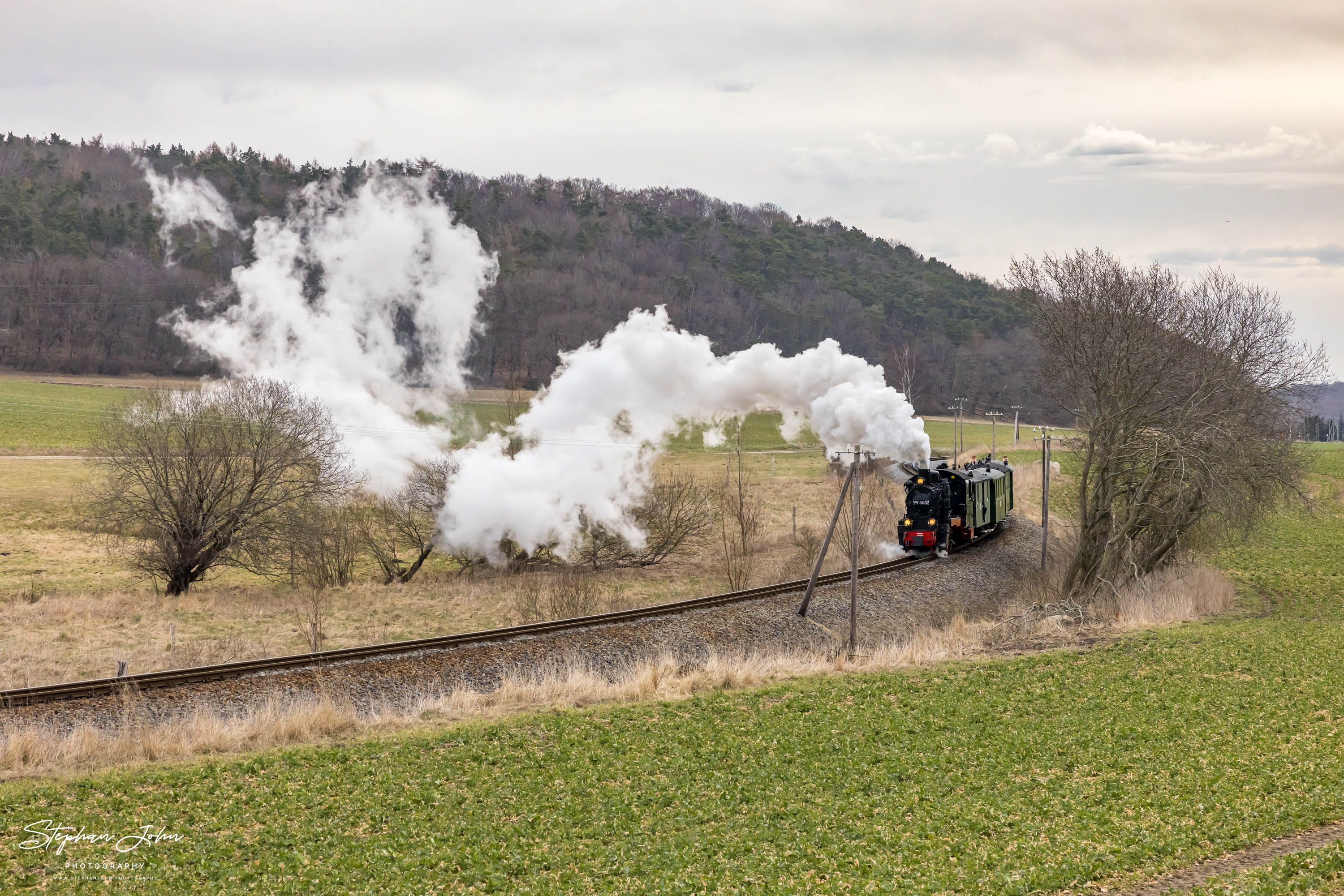 Zug P 221 mit Lok 99 4632 bei Seelvitz