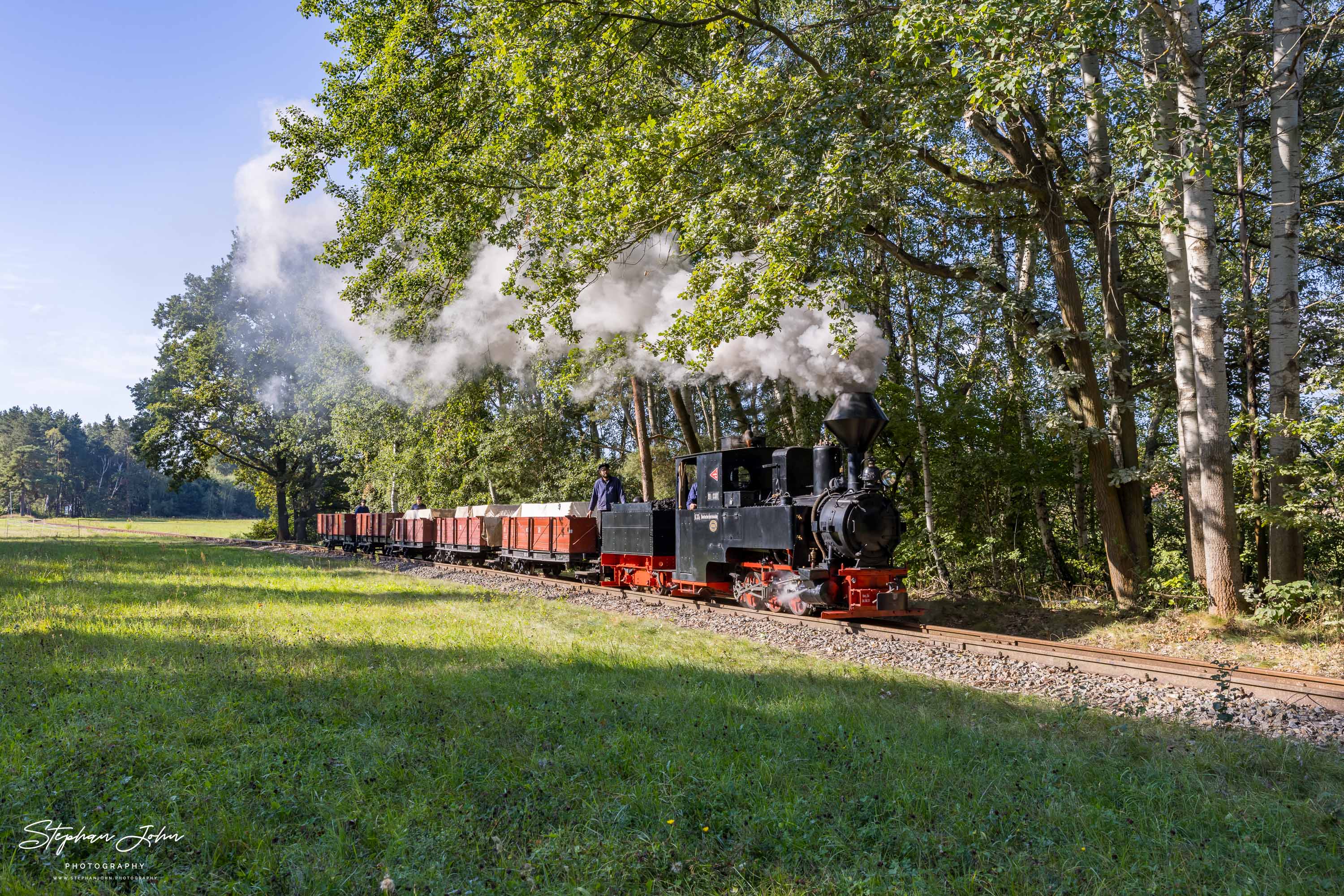 Lok 99 3301 'Graf Arnim' mit einem GmP auf dem Weg nach Bad Muskau