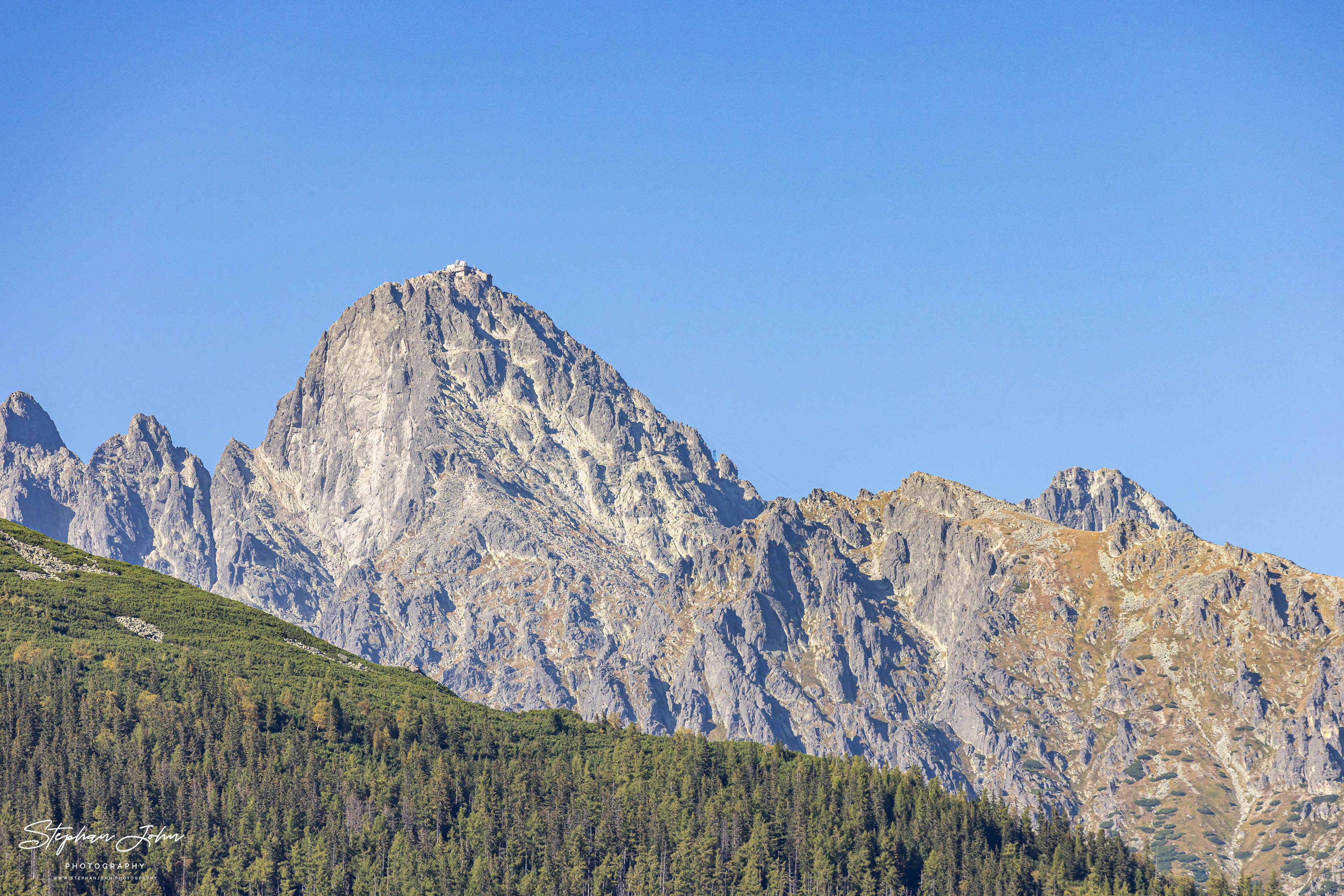 Blick von Starý Smokovec zur Lomnický štít