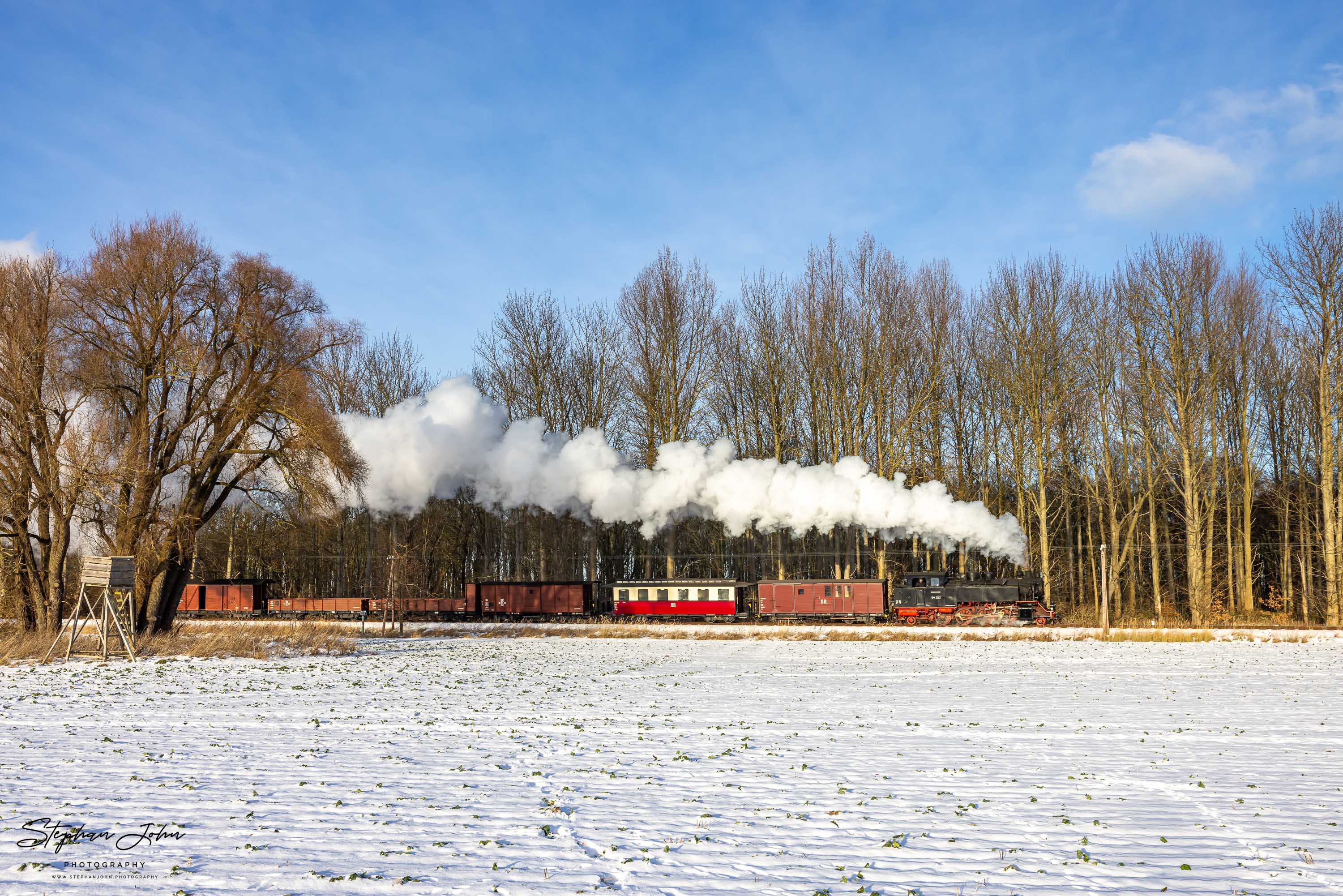 Lok 99 323 mit einem GmP auf dem Weg nach Heiligendamm
