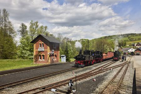 Preßnitztalbahn - Güterzugeinsätze mit Dampf und Diesel