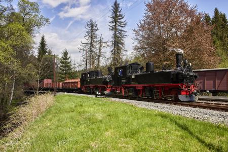 Preßnitztalbahn - Güterzugeinsätze mit Dampf und Diesel