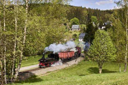 Preßnitztalbahn - Güterzugeinsätze mit Dampf und Diesel